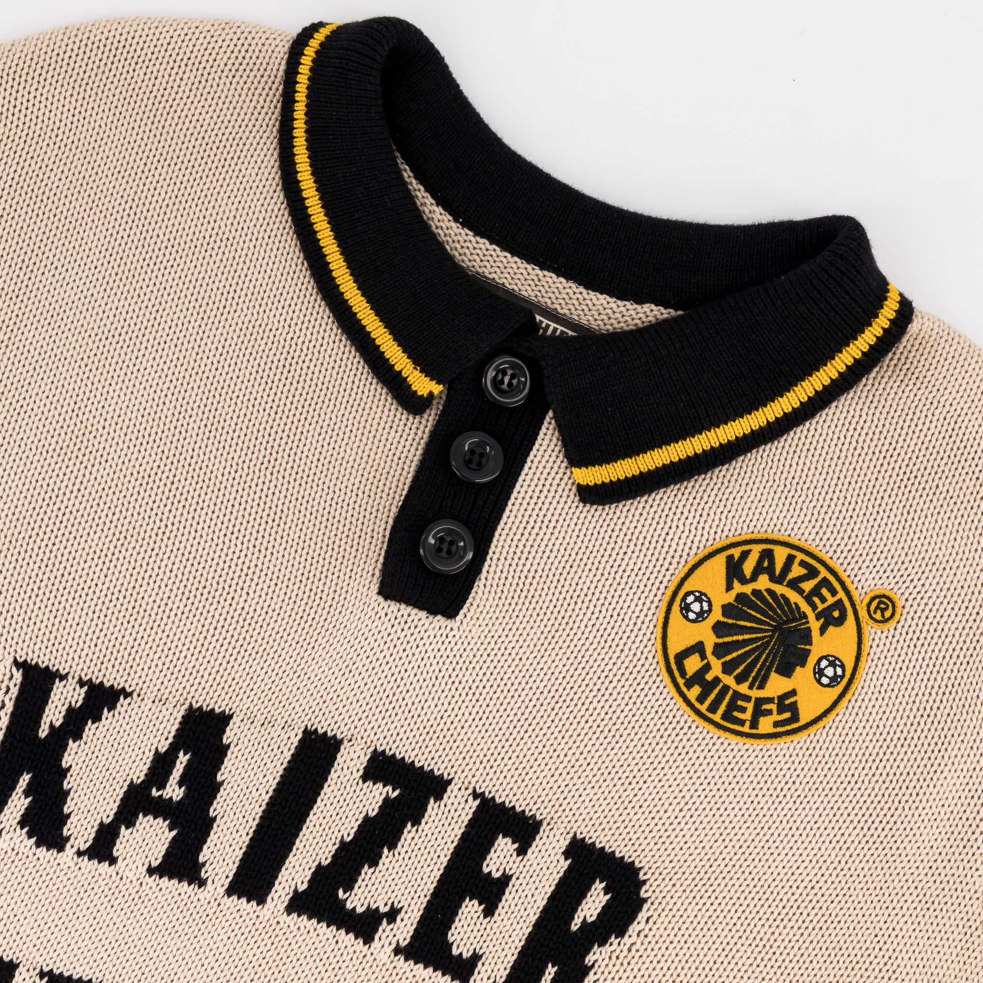 Kaizer Chiefs SS Knitted Jersey-Ivory
