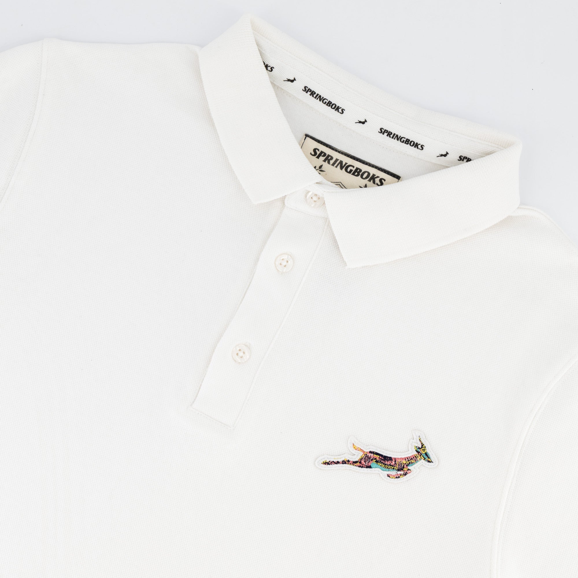 Springboks Pop Badge SS Polo-White