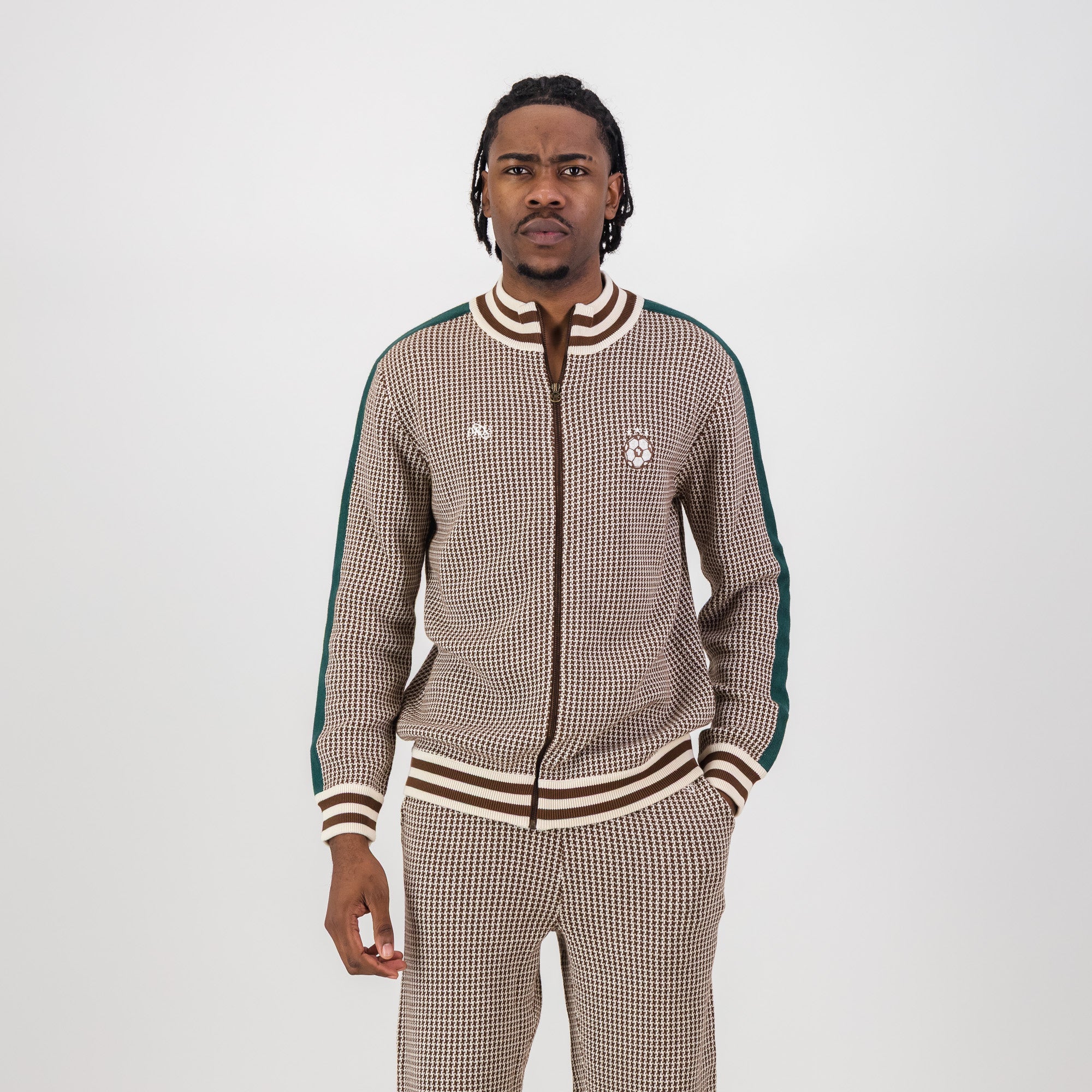 Doctor Khumalo Zip Through Knit Jersey - Ivory - Old School
