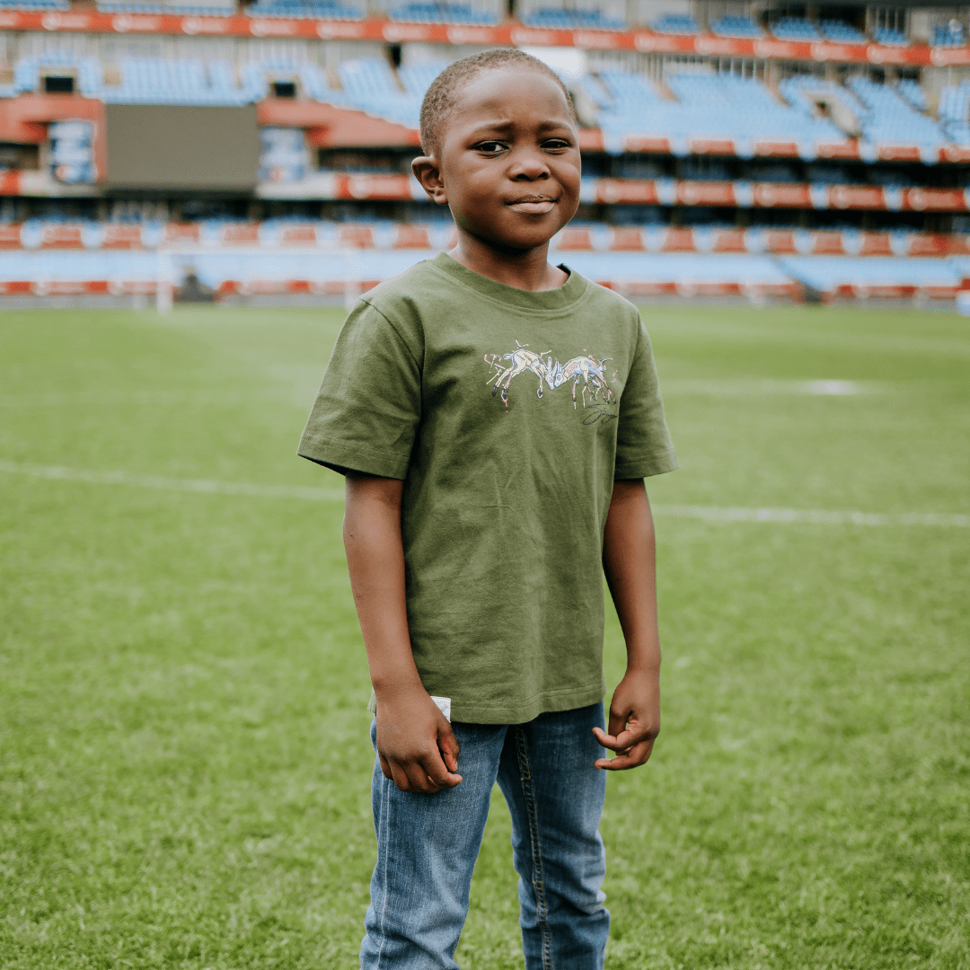 Graffiti Springboks Kids Crew Tee - Old School