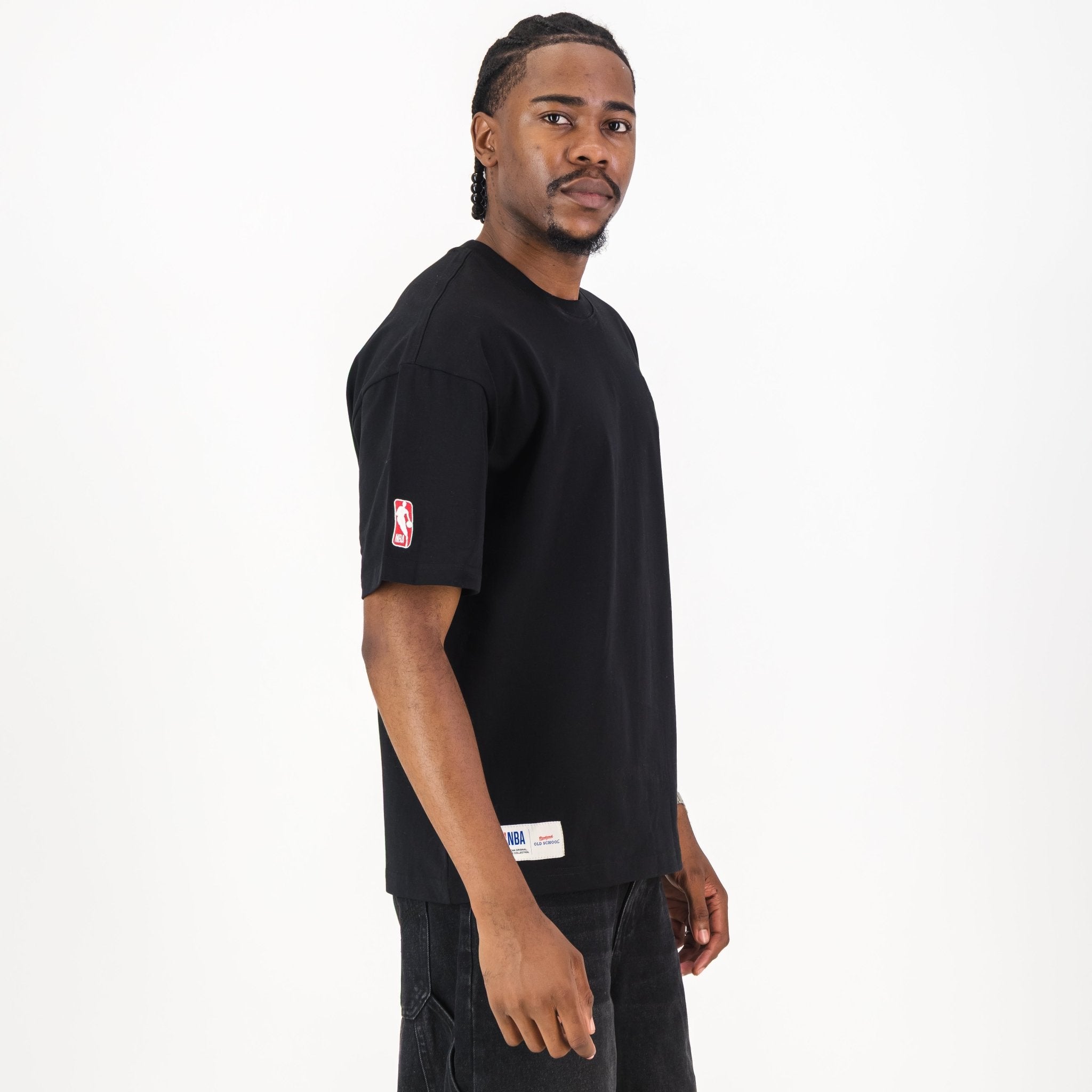 NBA Chicago Bulls Boxy Tee - Black - Old School