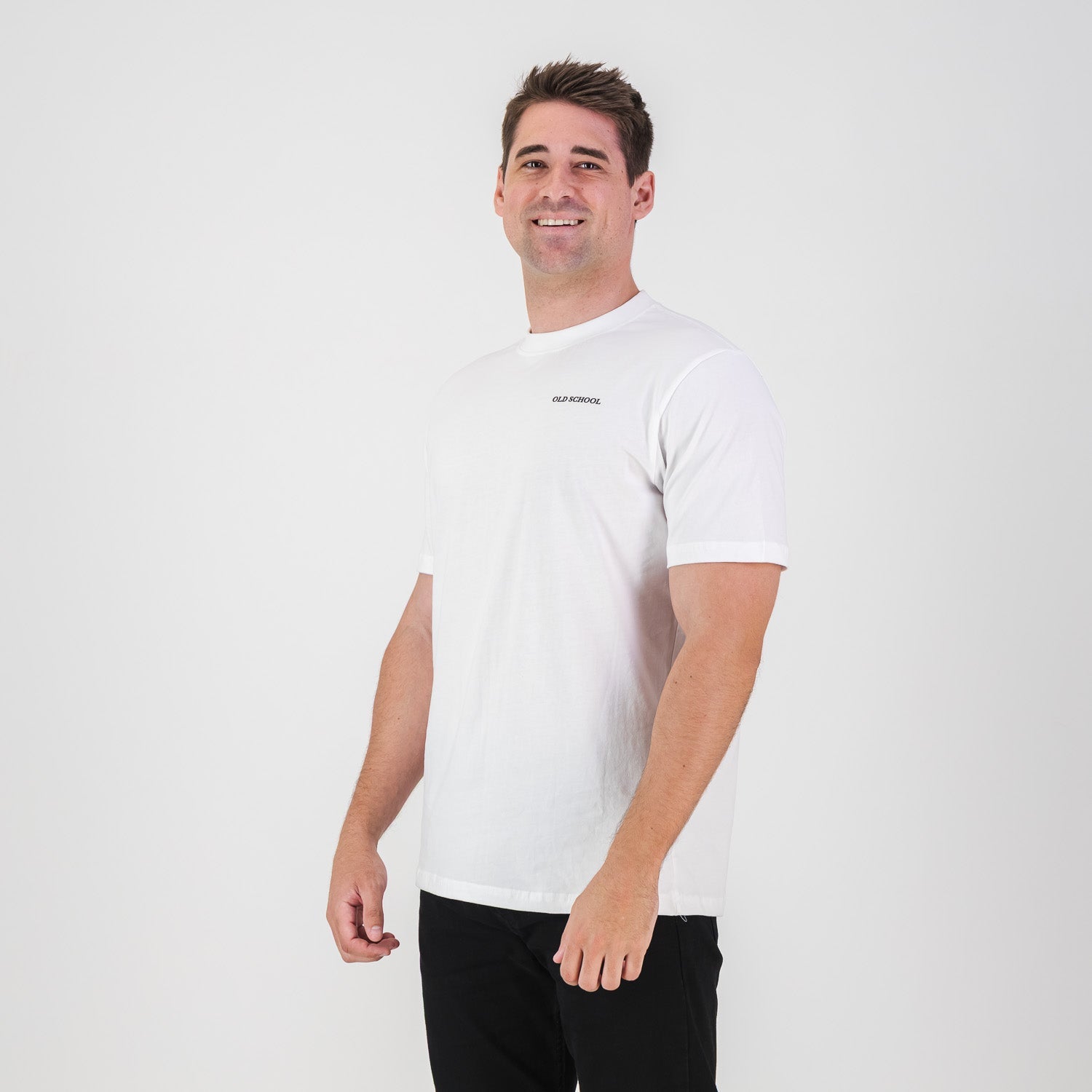 Old School HS Regular Crew Tee - White - Old School