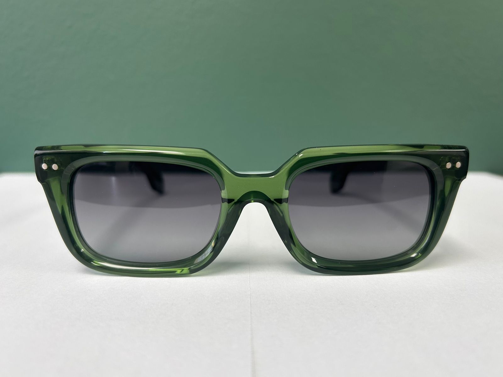 Old School Rectangle Sunglasses - Green - Old School