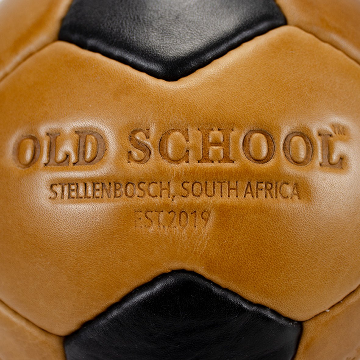 Old School Two Tone Soccer Ball - Black - Old School