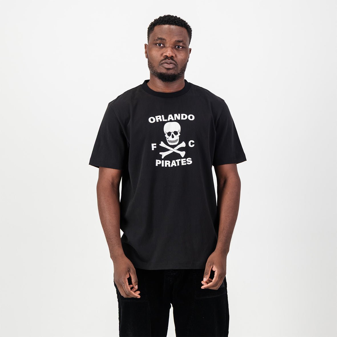 Orlando Pirates Graphic Regular Crew Tee - Black - Old School