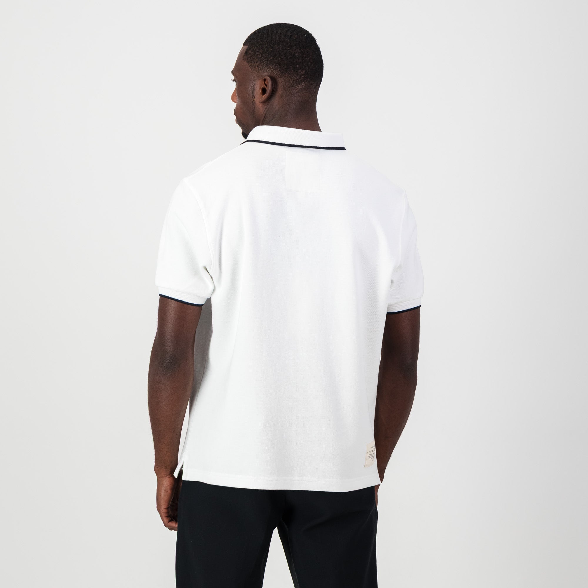 Orlando Pirates Tipped Polo - White - Old School