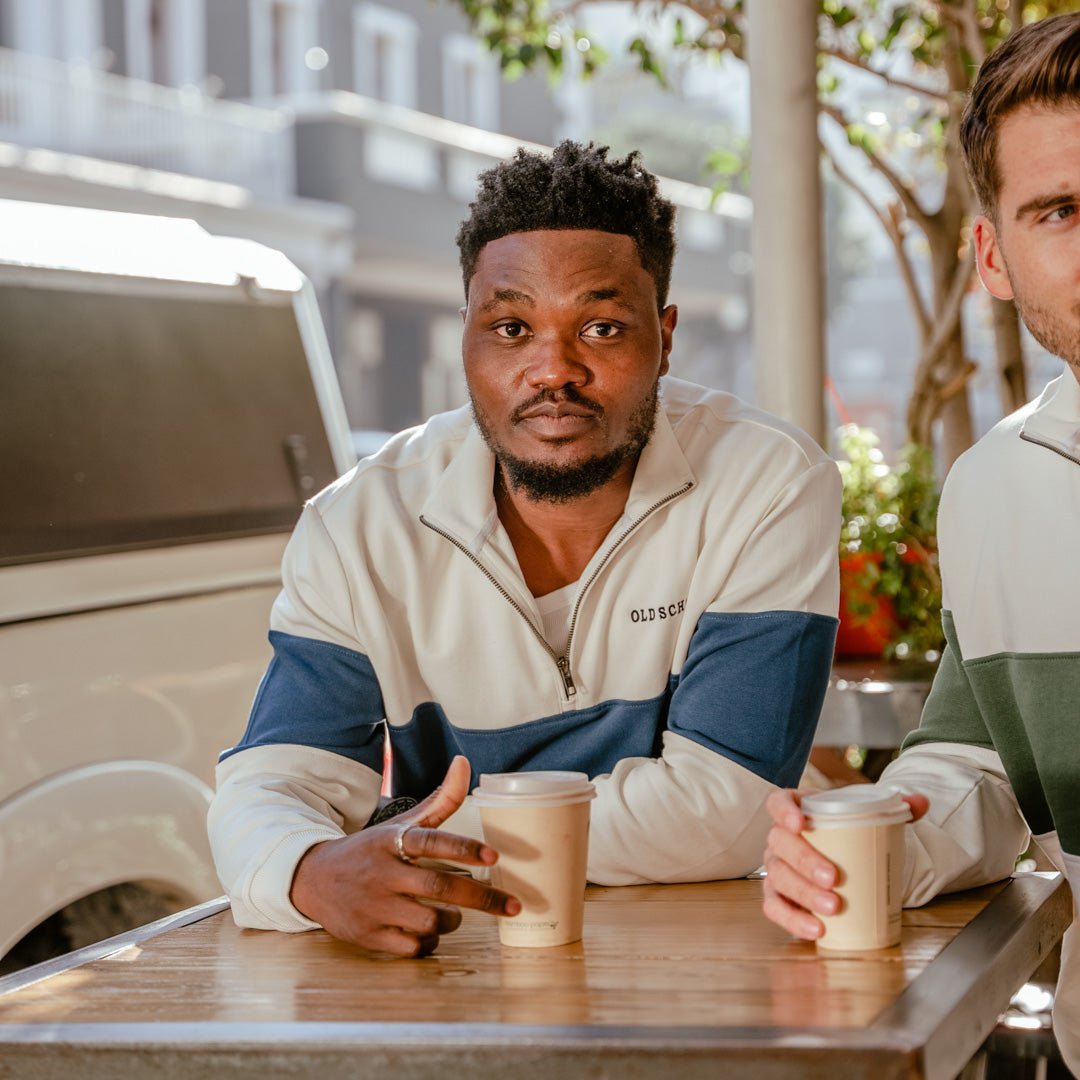 Quarter Zip Sweater - Navy - Old School