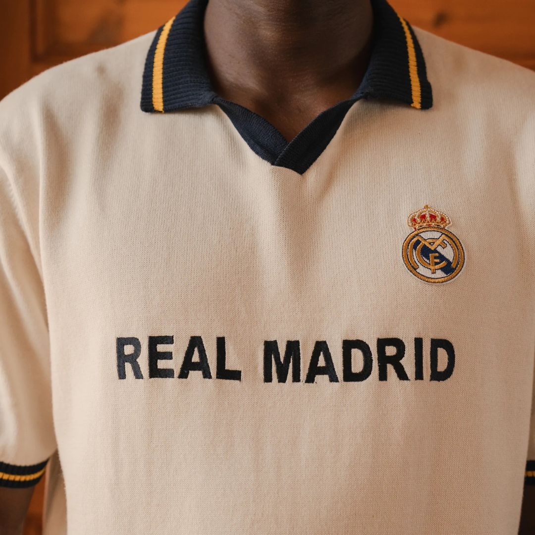 Real Madrid Classic SS Knit Jersey - Cloud Dancer - Old School