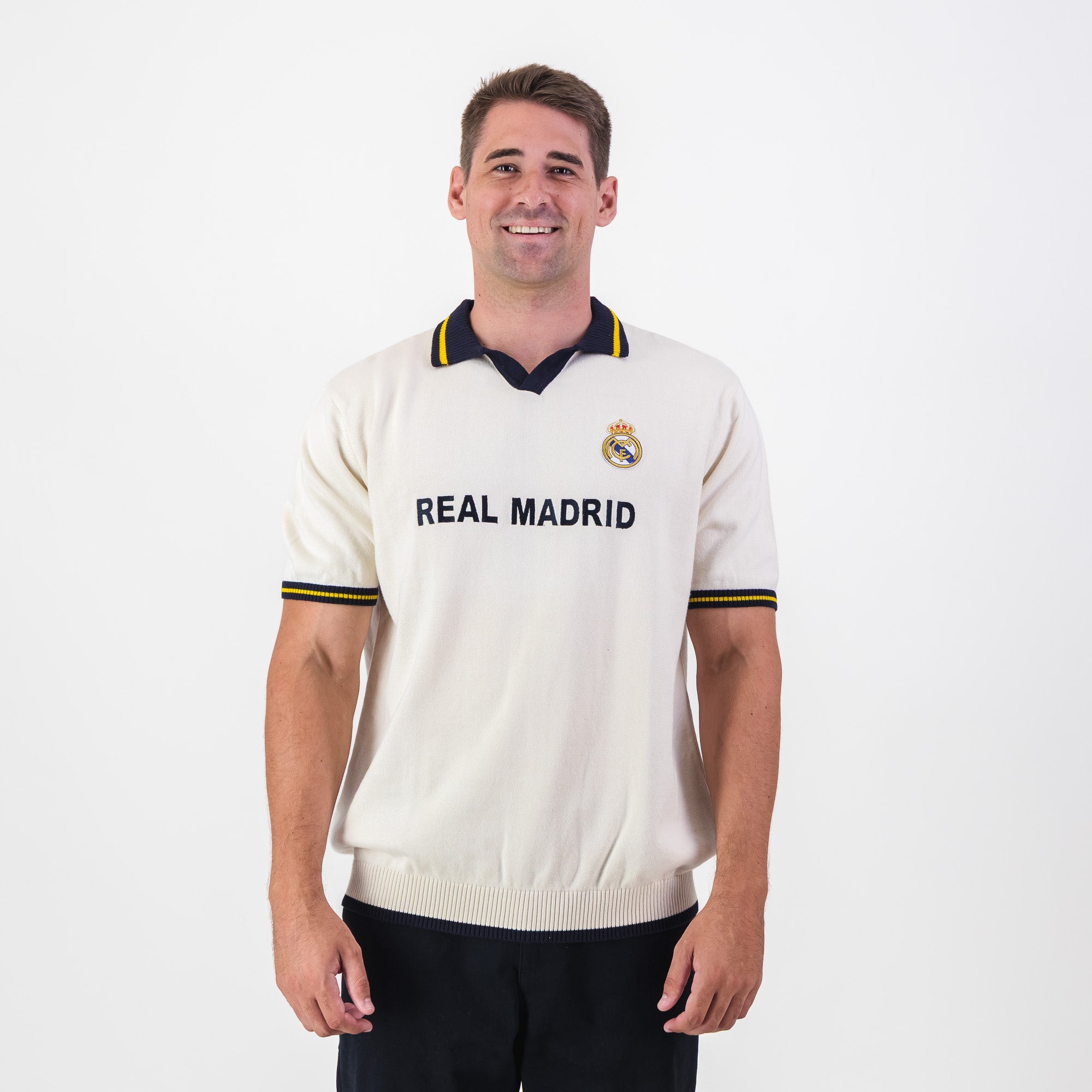 Real Madrid Classic SS Knit Jersey - Cloud Dancer - Old School