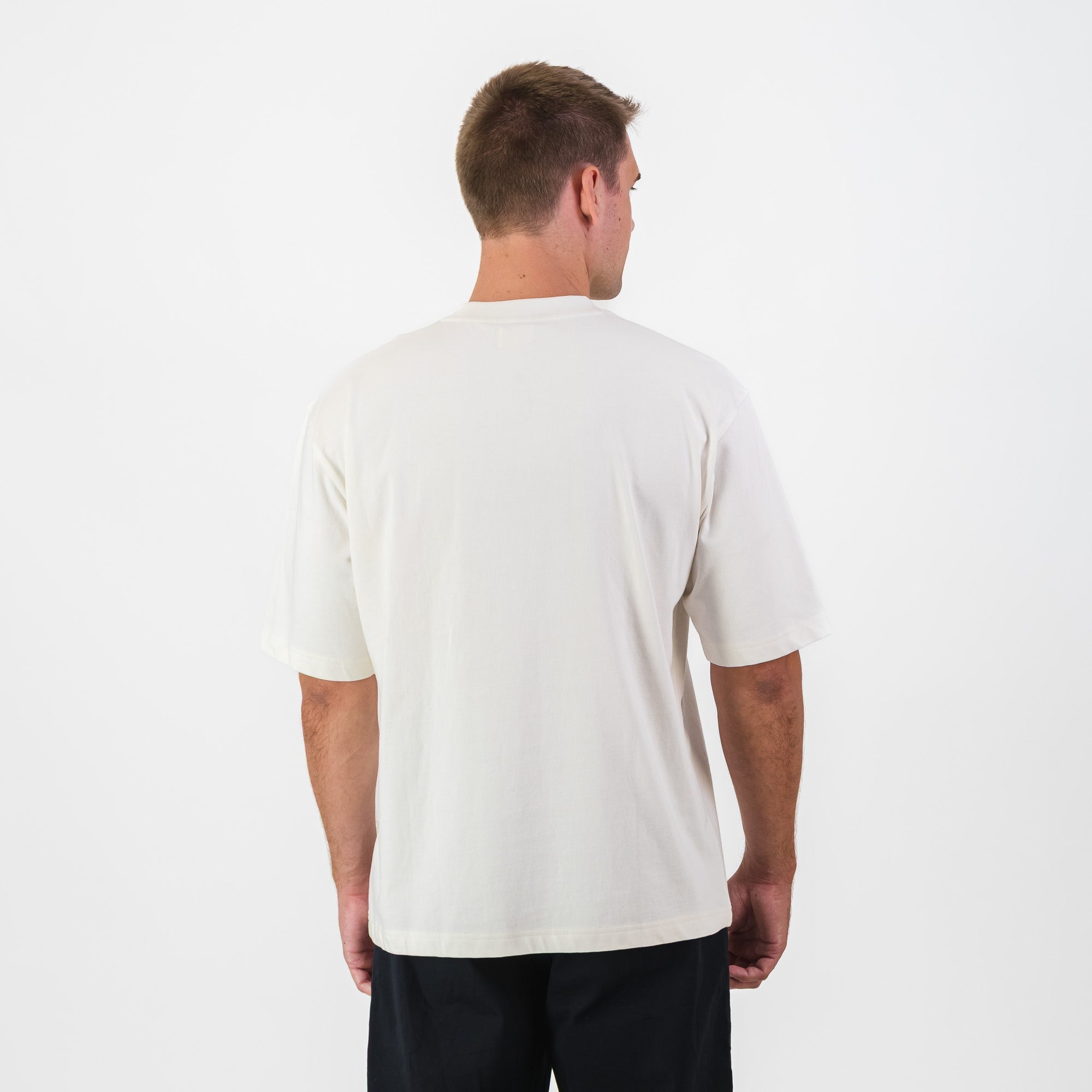 Real Madrid Crest Boxy Tee - Cloud Dancer - Old School