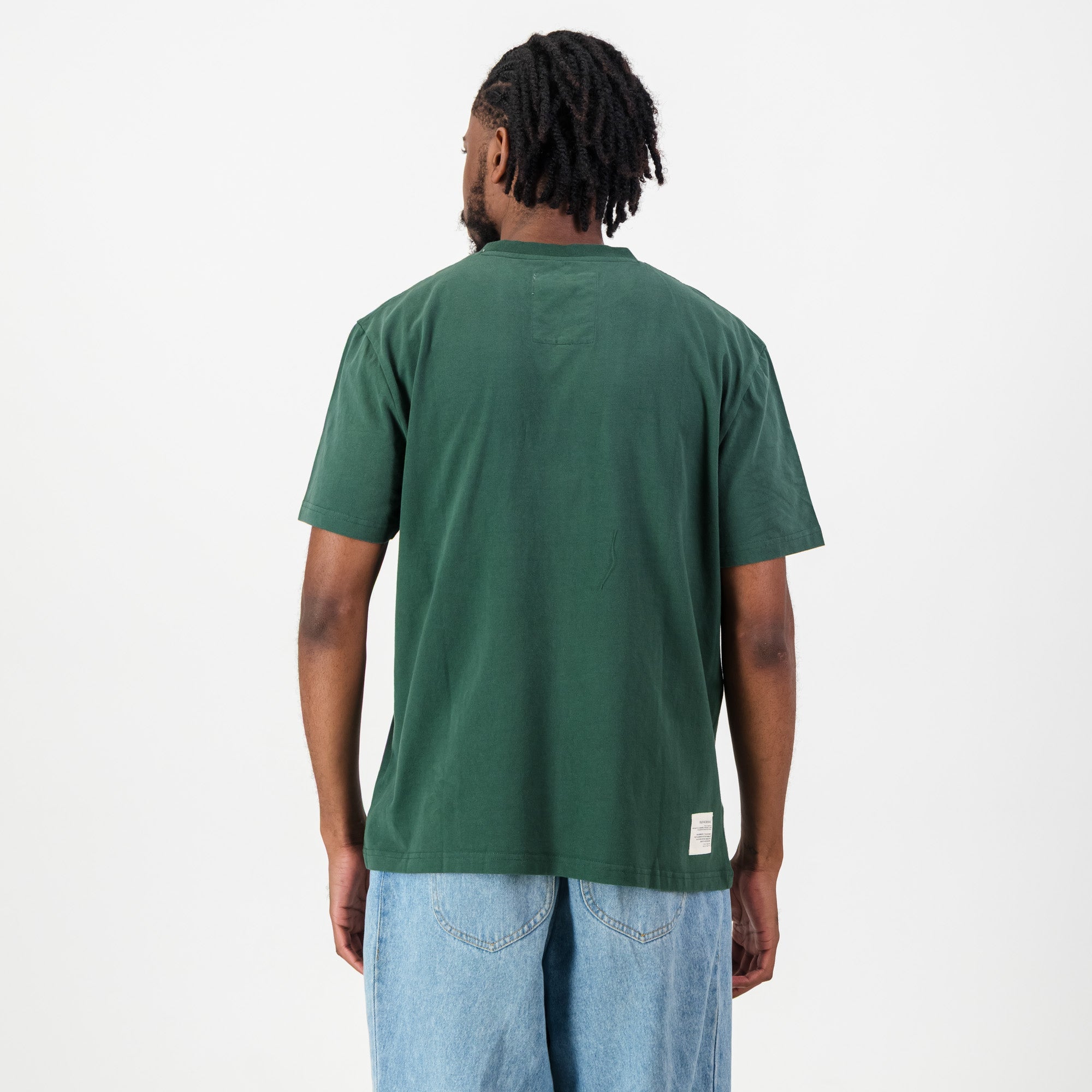 SA Supporters Stamp Reg Crew Tee - OS Green - Old School