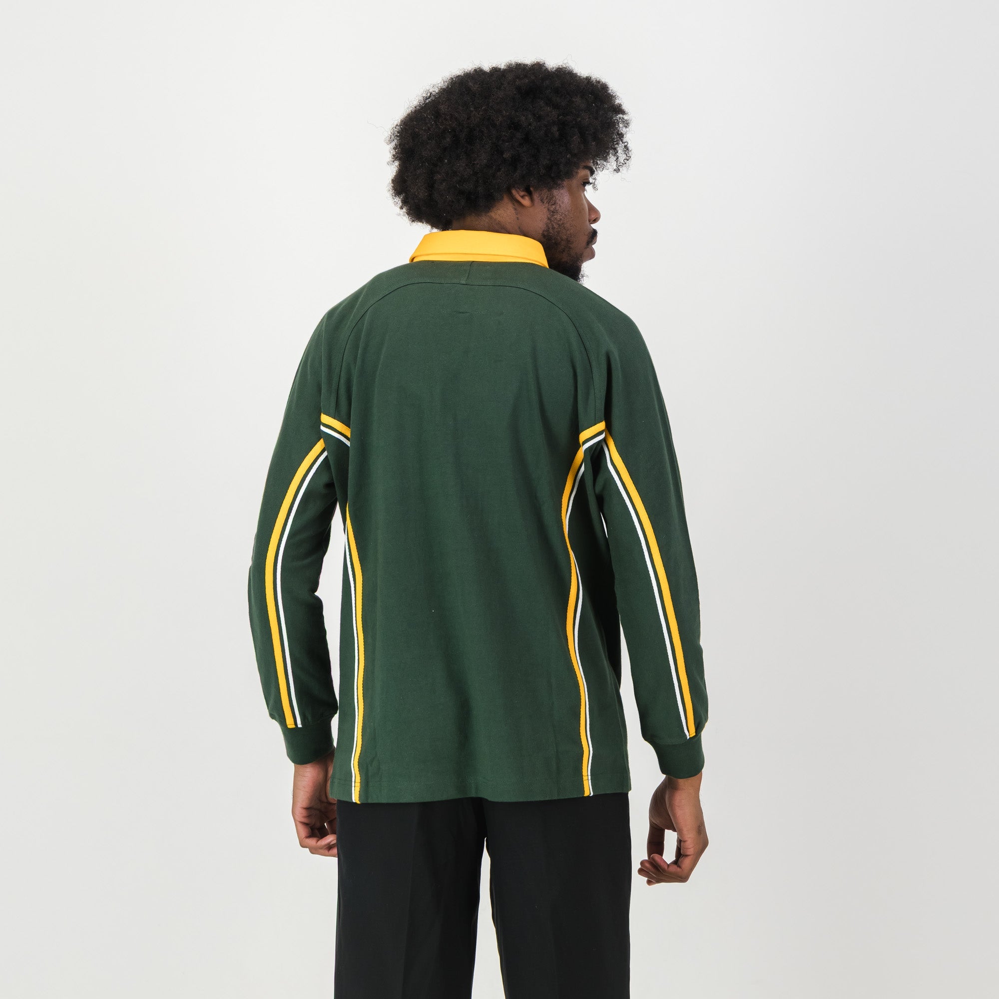 SA Supporters Styled LS Rugby Jersey - OS Green - Old School