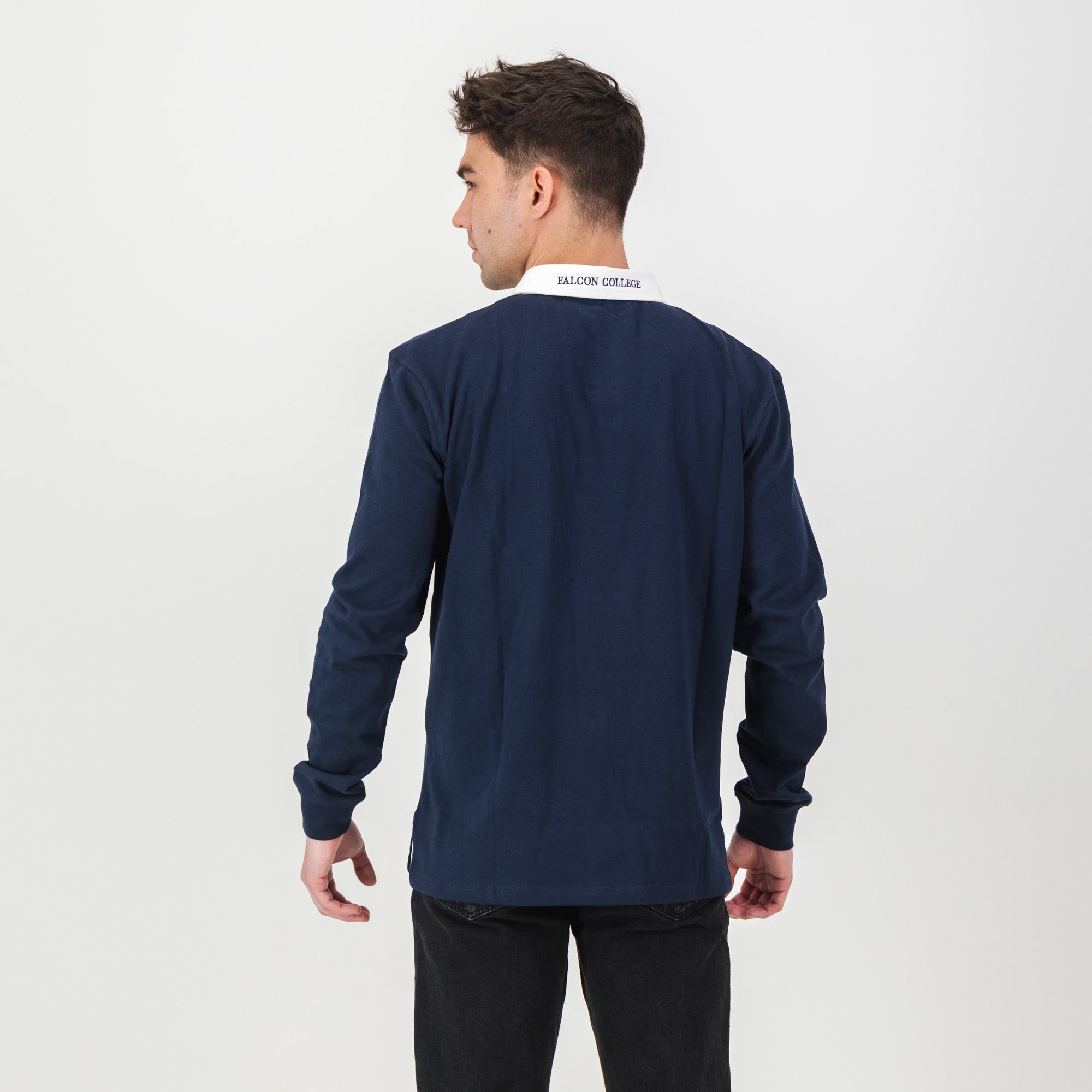 Schools Falcon College LS Rugby Jersey - Navy - Old School