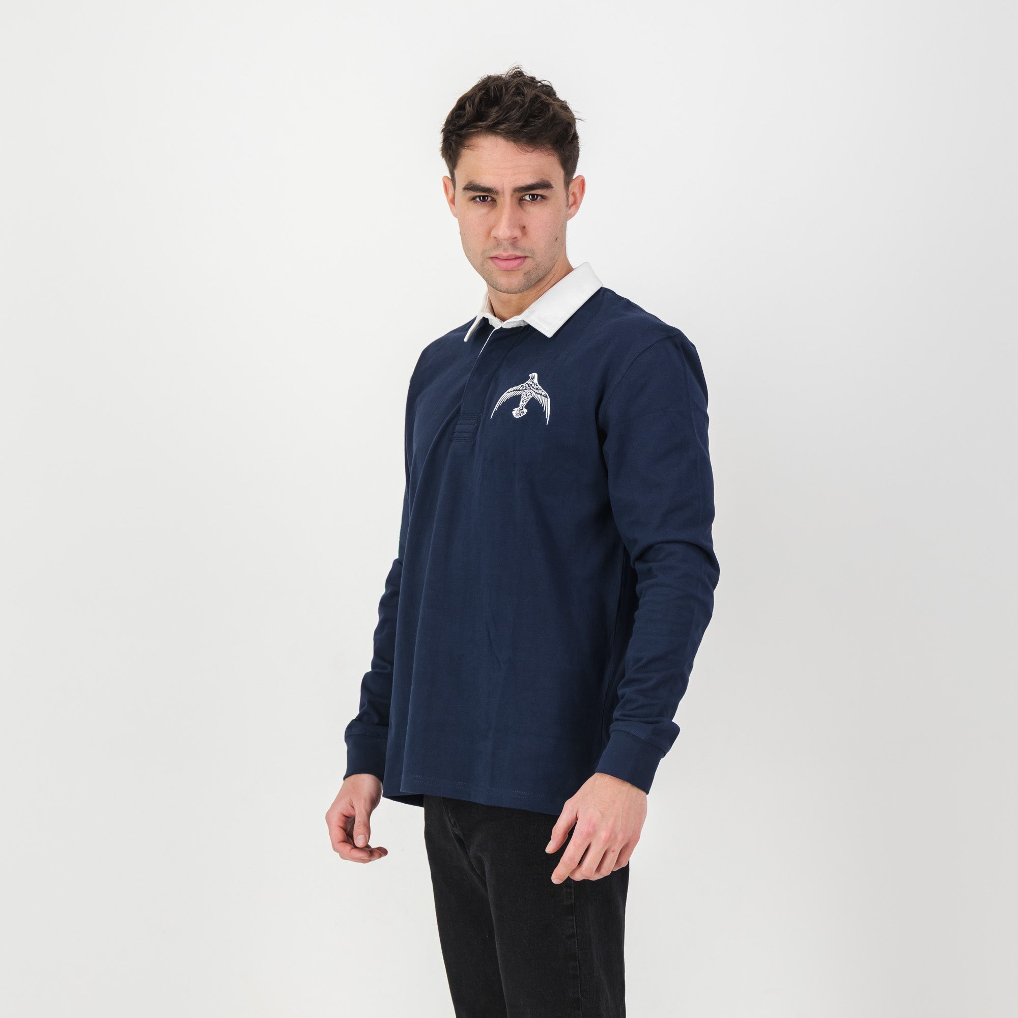 Schools Falcon College LS Rugby Jersey - Navy - Old School