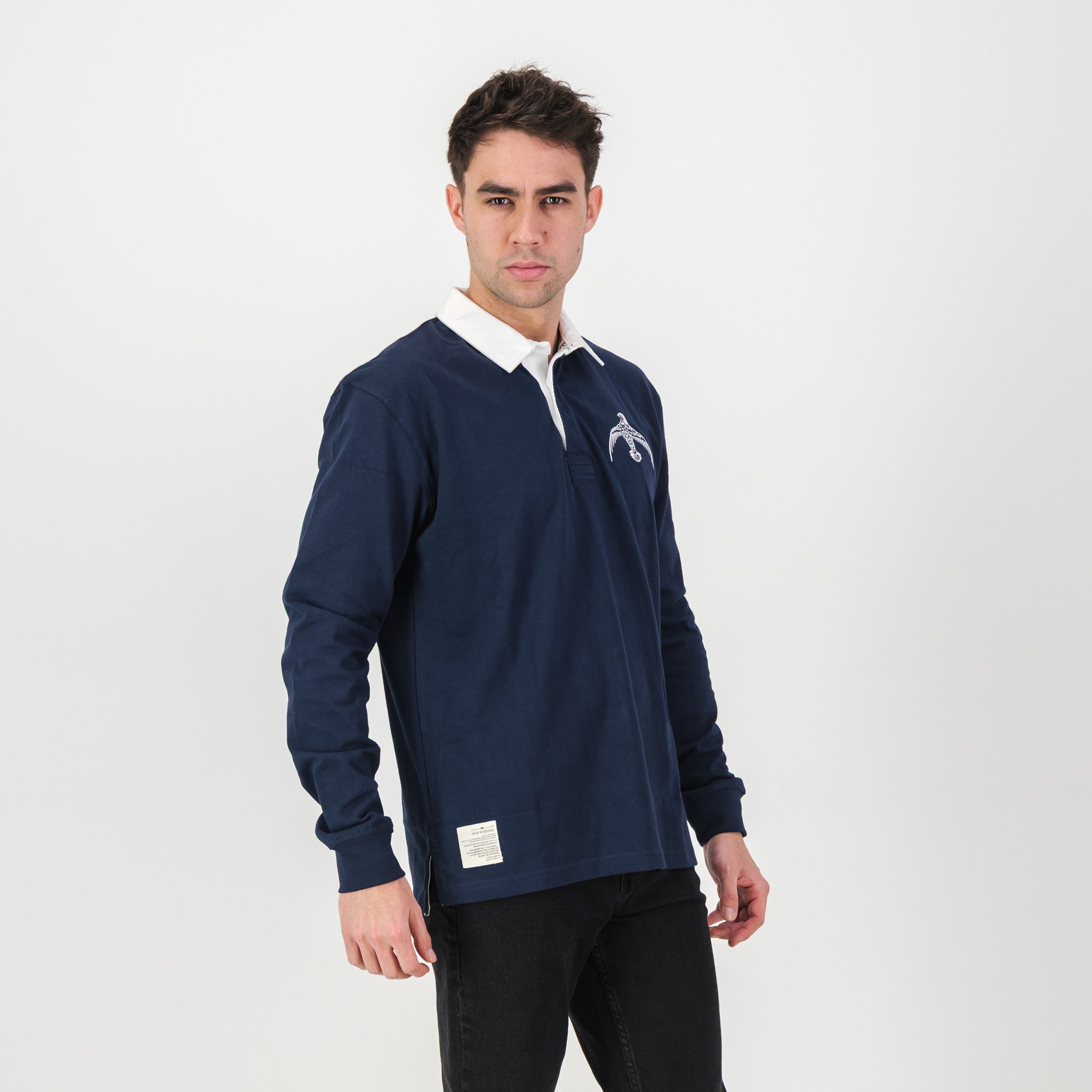 Schools Falcon College LS Rugby Jersey - Navy - Old School