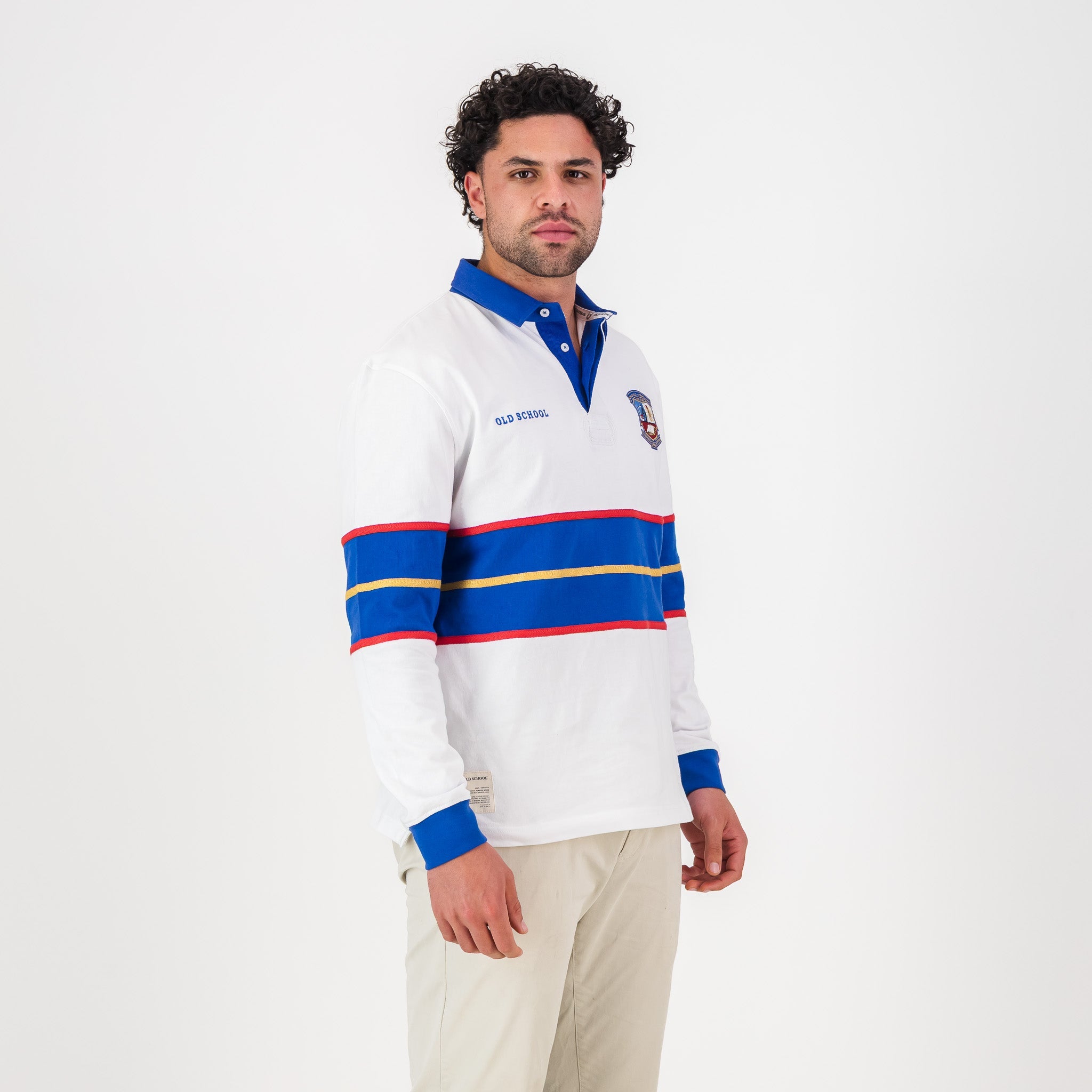 Schools Goudveld Hoerskool LS Rugby Jersey - White - Old School