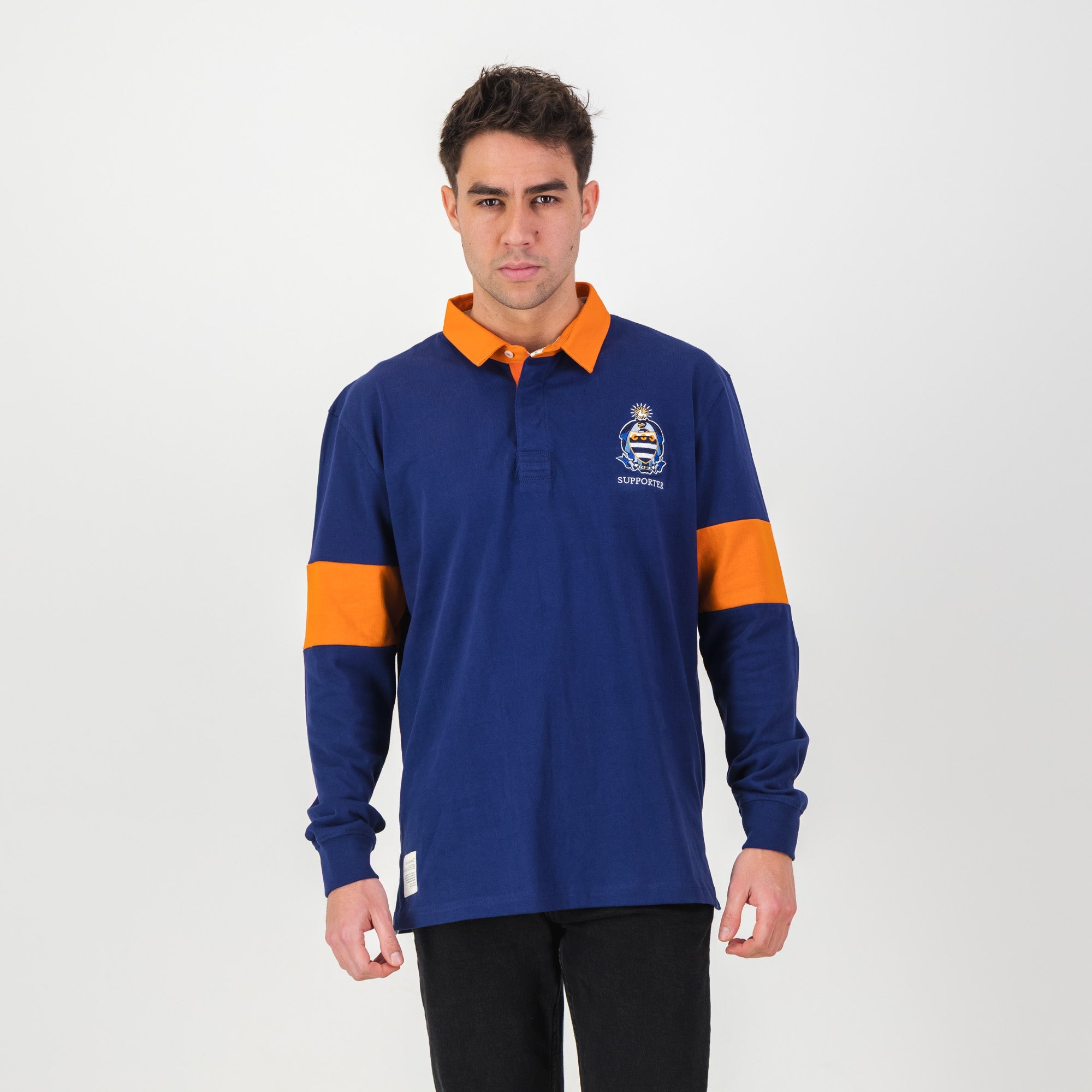 Schools Grey Bloem LS Rugby Jersey - Blue Depth - Old School