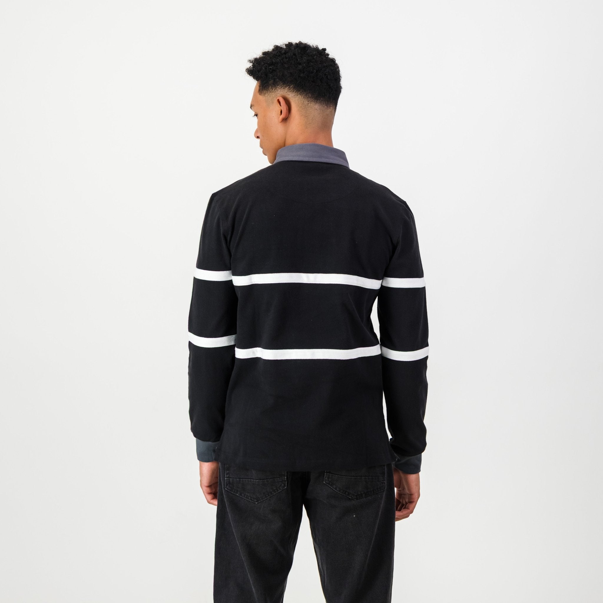 Schools Hilton College LS Rugby Jersey - Black - Old School