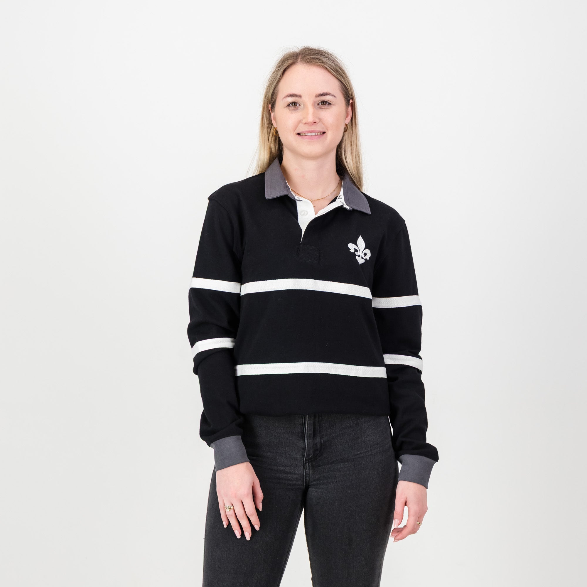 Schools Hilton College LS Rugby Jersey - Black - Old School