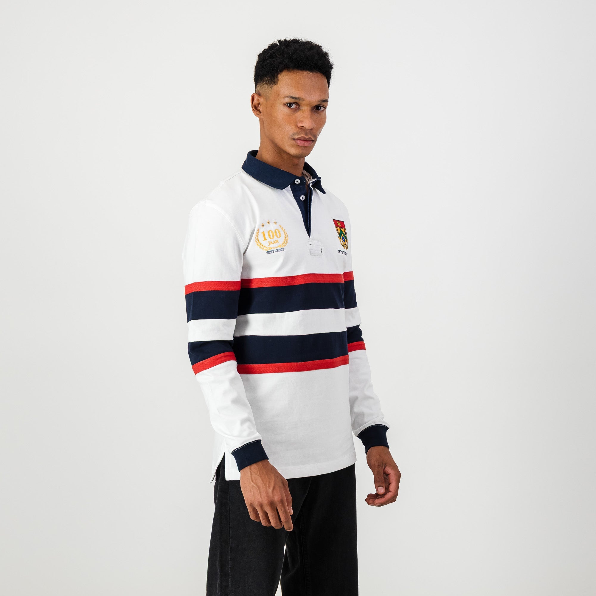 Schools HTS Middelburg LS Rugby Jersey - White - Old School