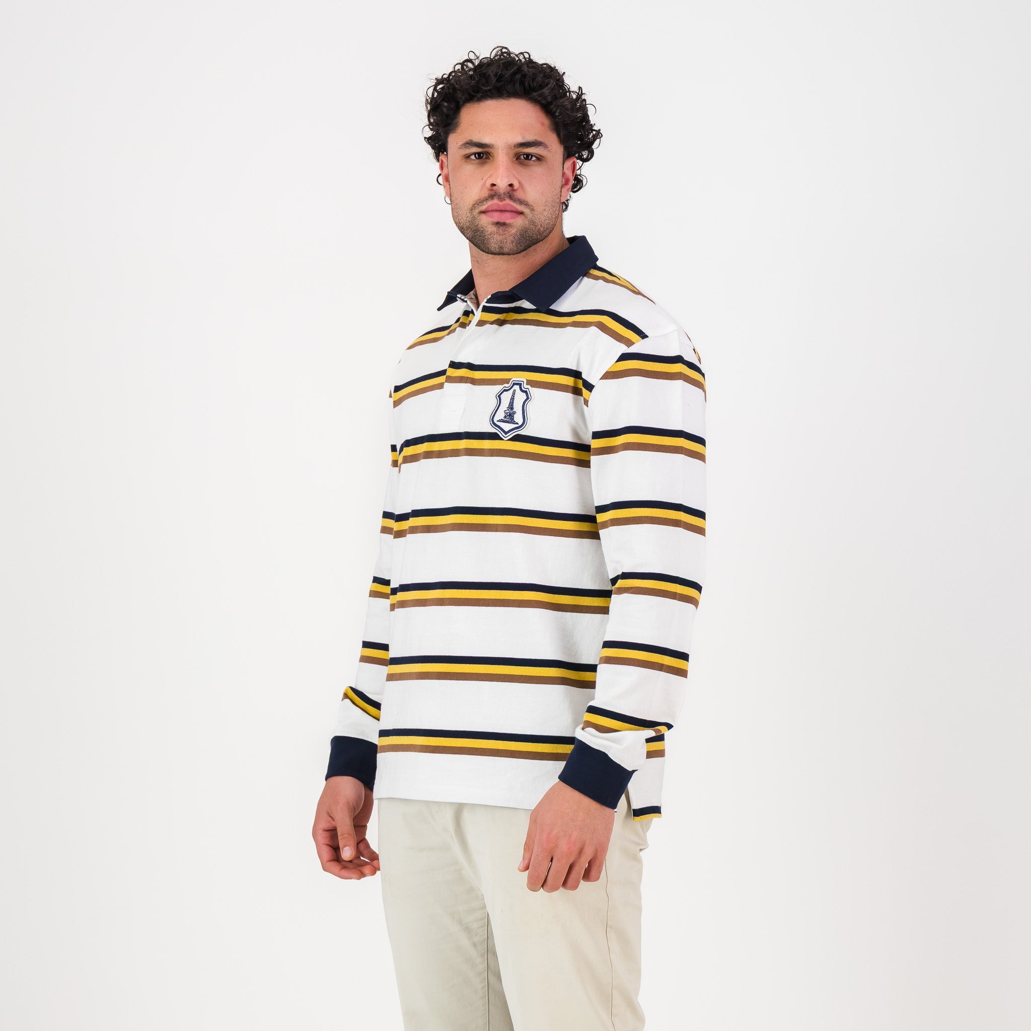 Schools Monument YD LS Rugby Jersey - White - Old School
