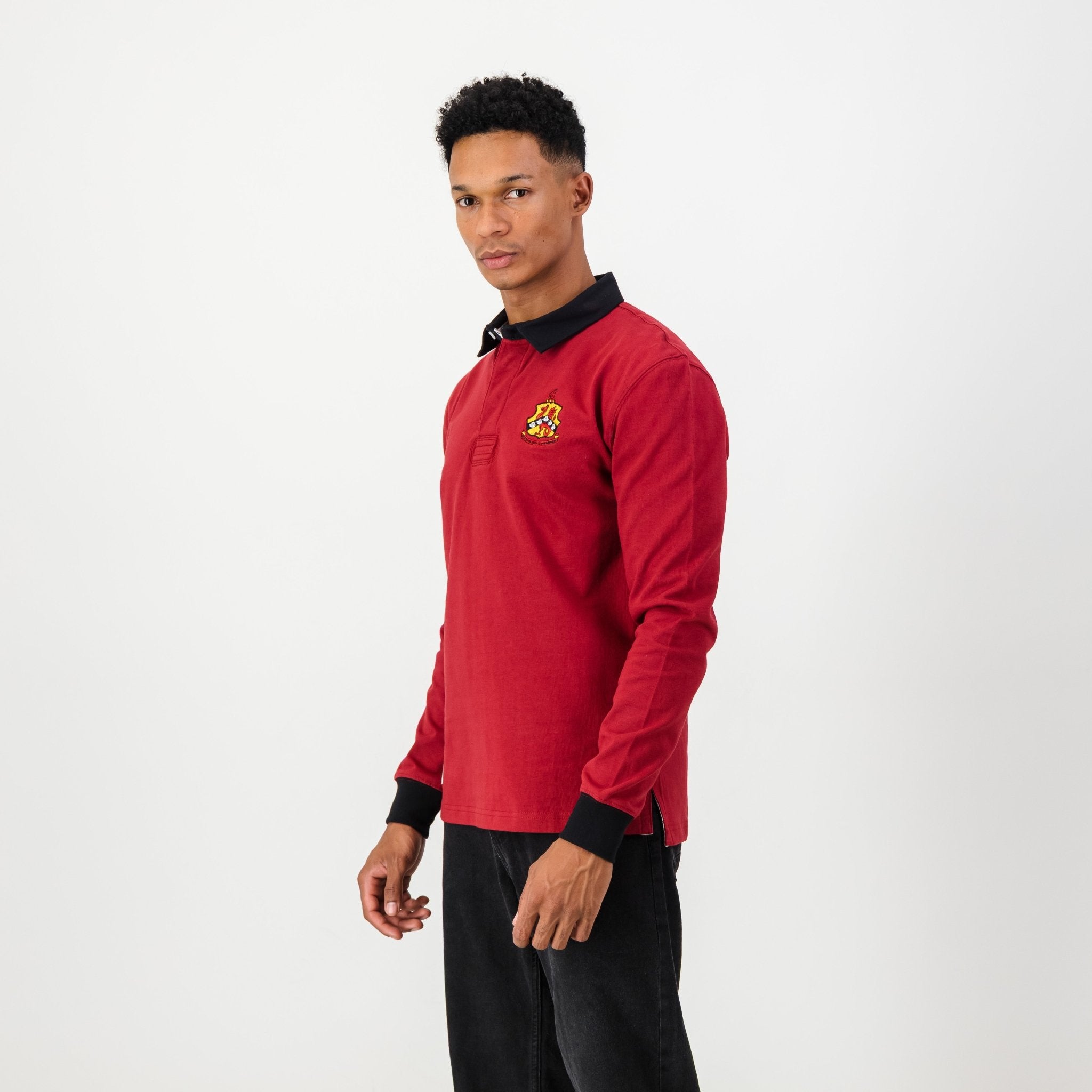 Schools Old Kingswoodian Club LS Rugby Jersey - Red - Old School