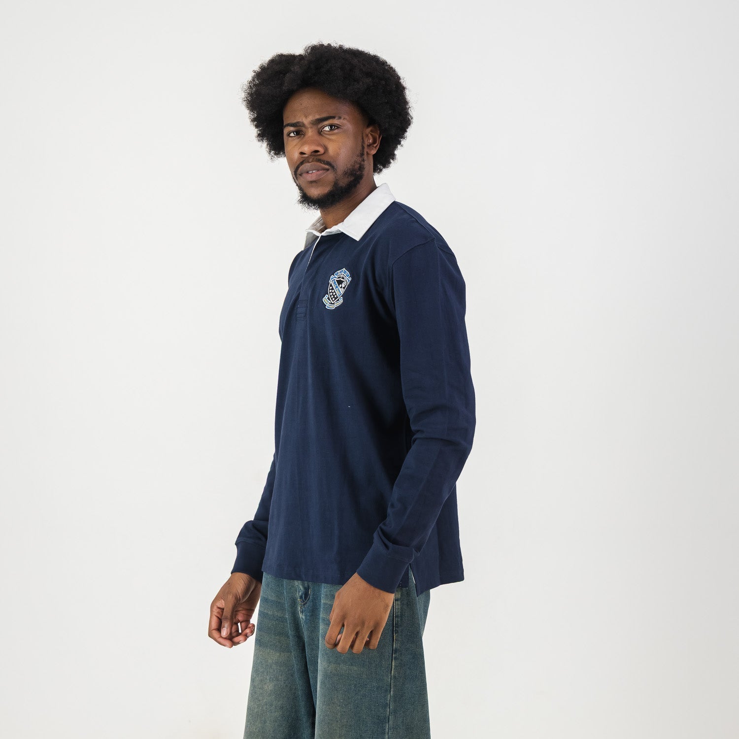 Schools Paarl Boys LS Rugby Jersey - Navy - Old School