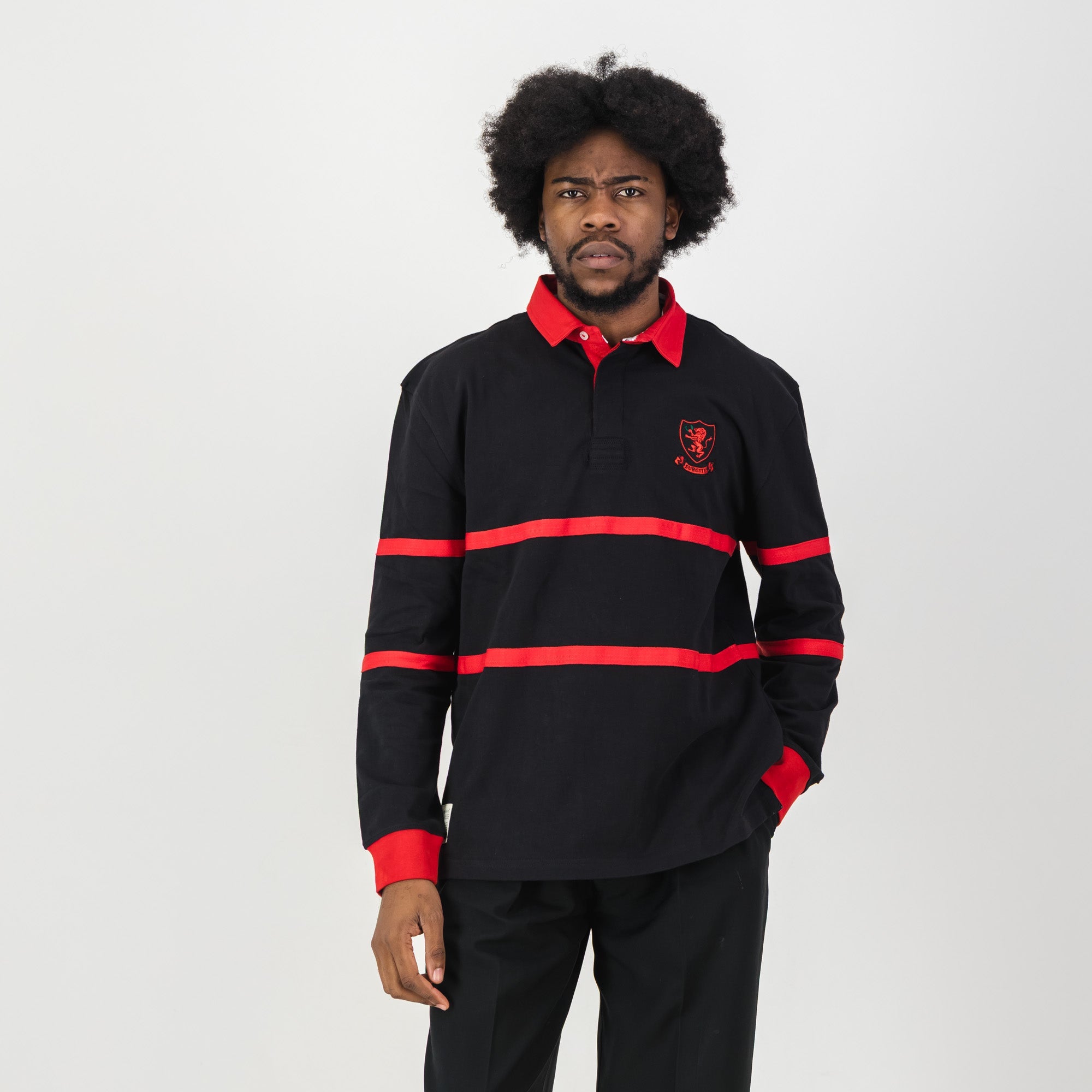 Schools Parktown Boys LS Rugby Jersey - Black - Old School