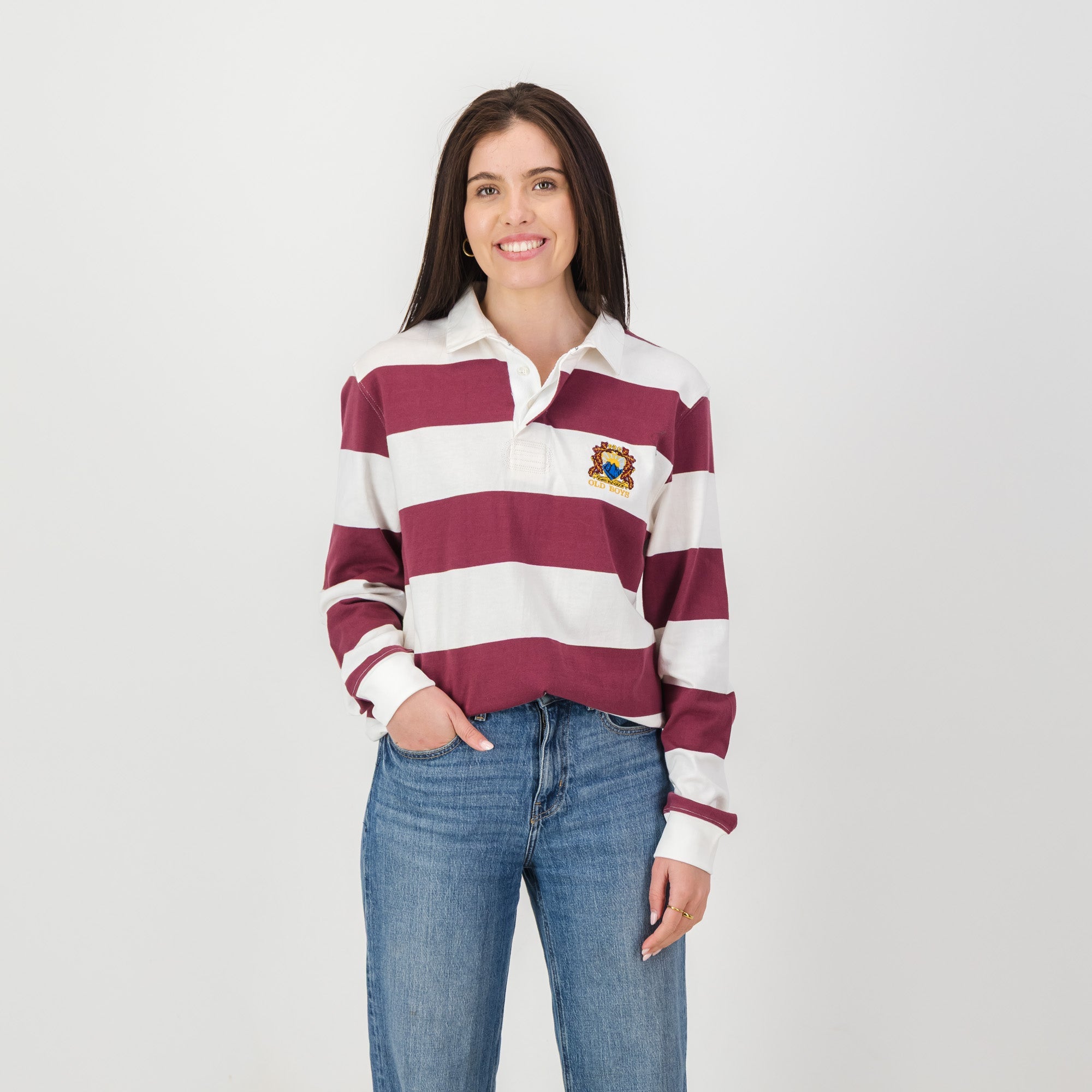 Schools Paul Roos LS Rugby Jersey - White - Old School