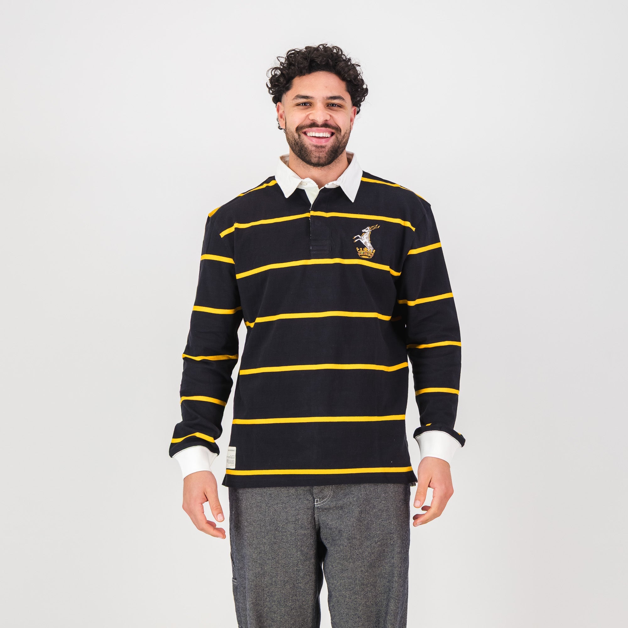 Schools Queens College YD LS Rugby Jersey - Black - Old School