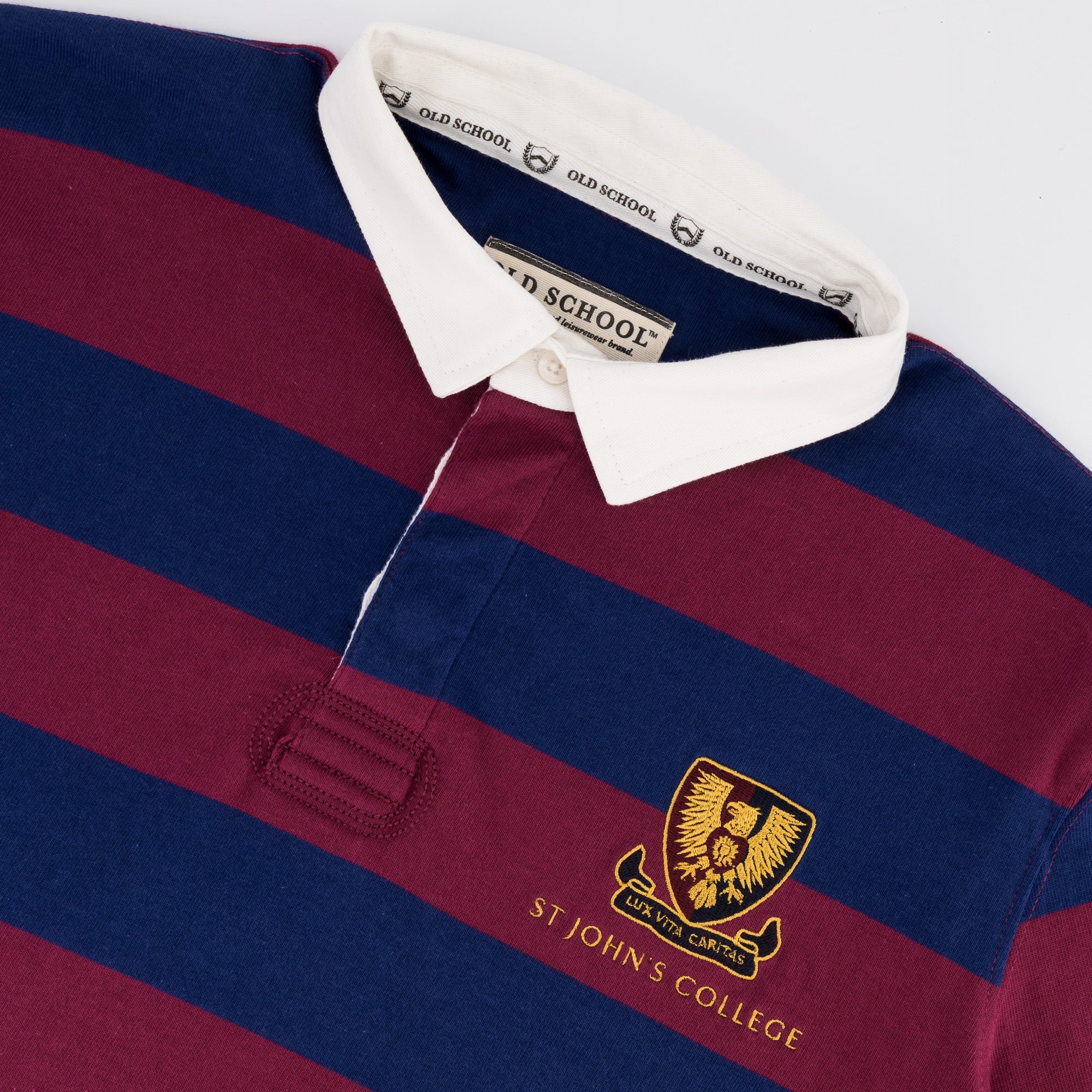 Schools St Johns Long Sleeve Rugby Jersey - Navy Peony - Old School