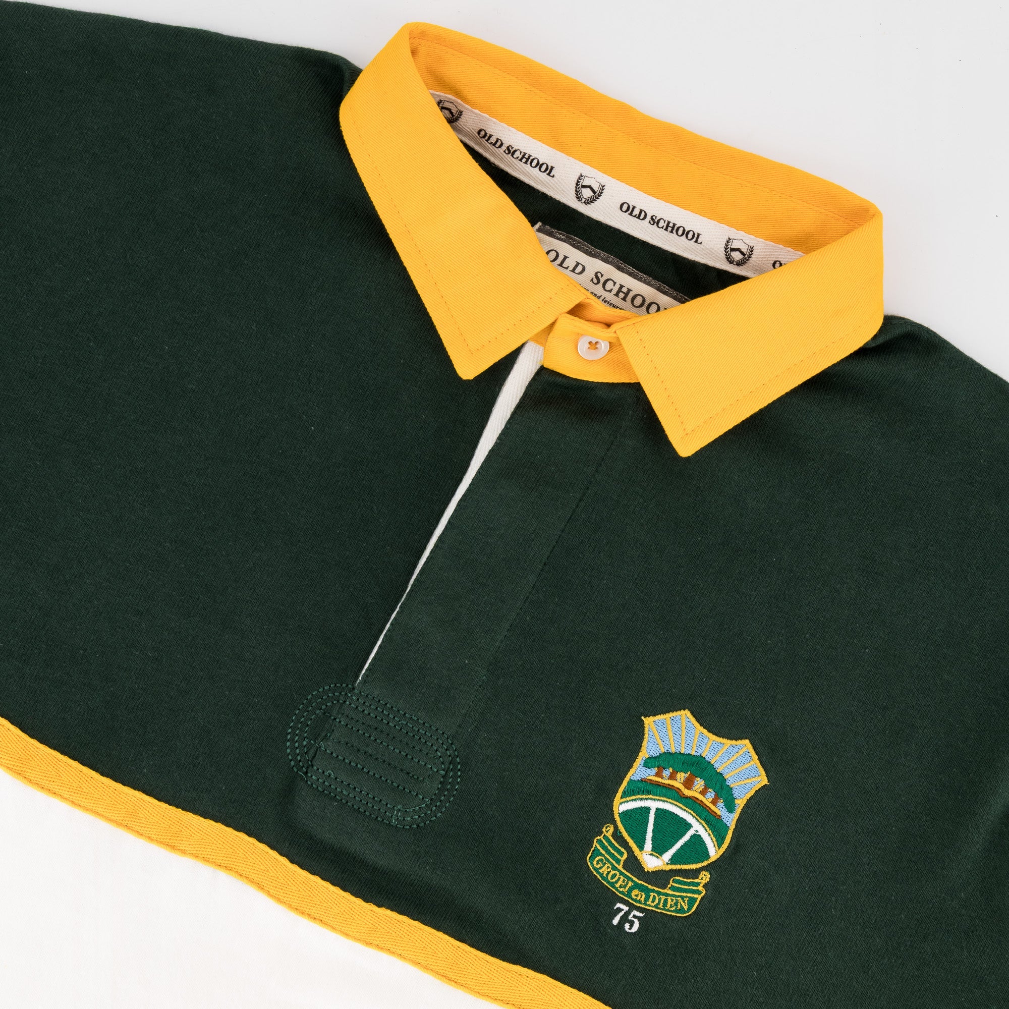 Schools Wonderboom Short Sleeve Rugby Jersey - Os Green - Old School