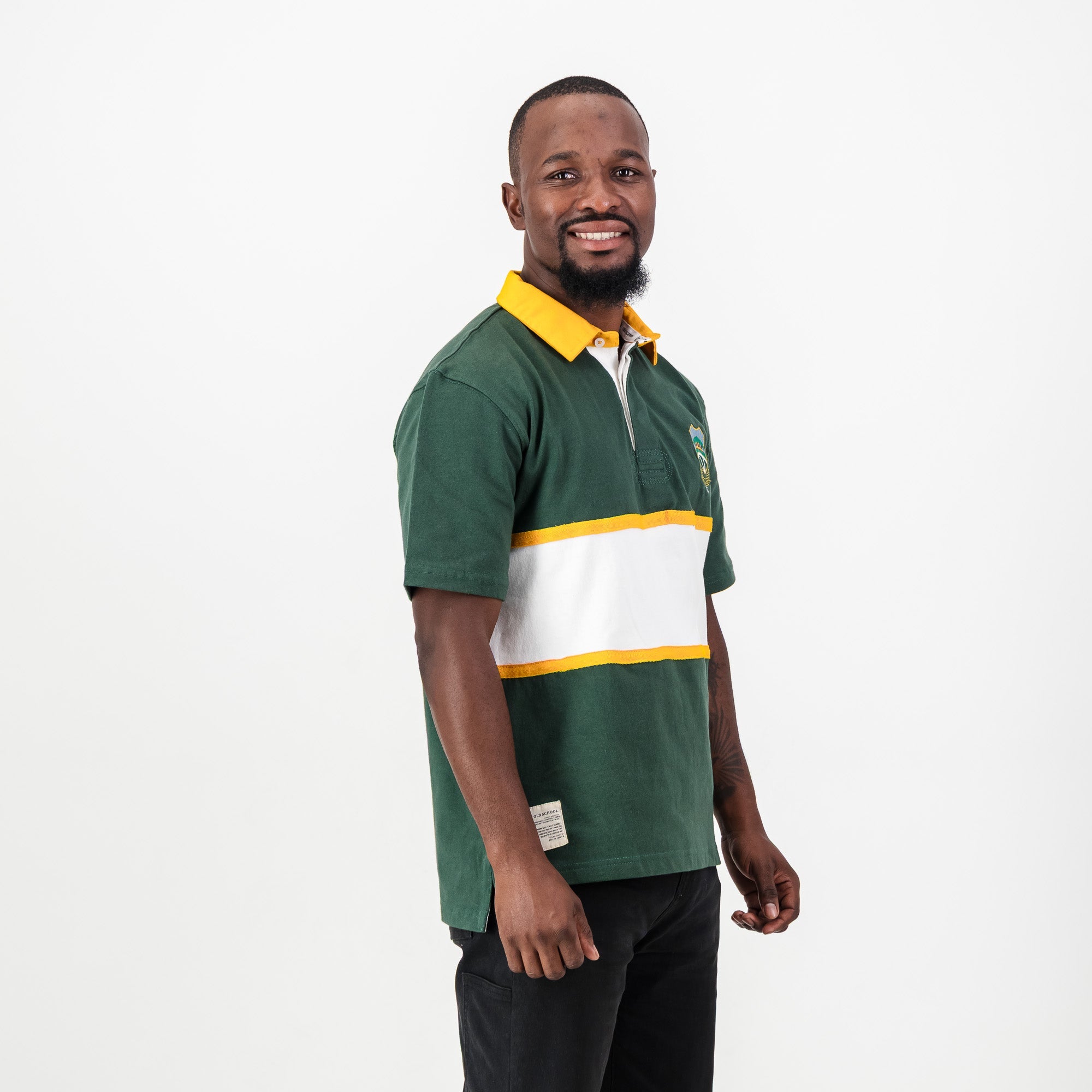 Schools Wonderboom Short Sleeve Rugby Jersey - Os Green - Old School
