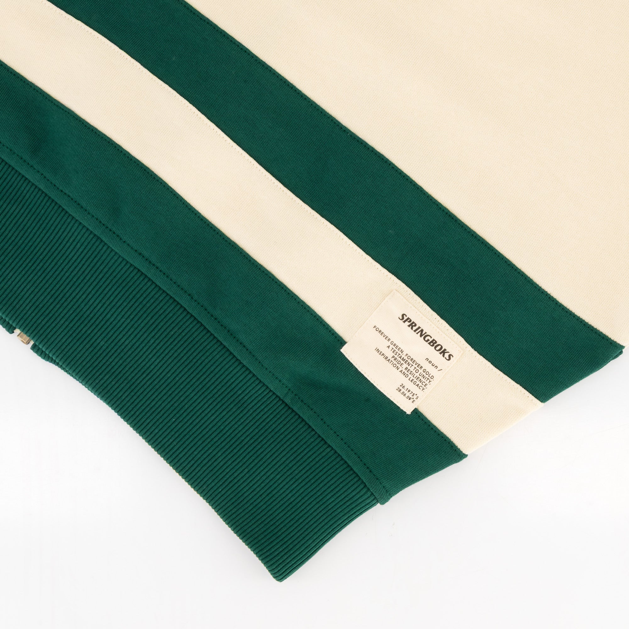 Springboks CB Zip Through Sweat - OS Green - Old School