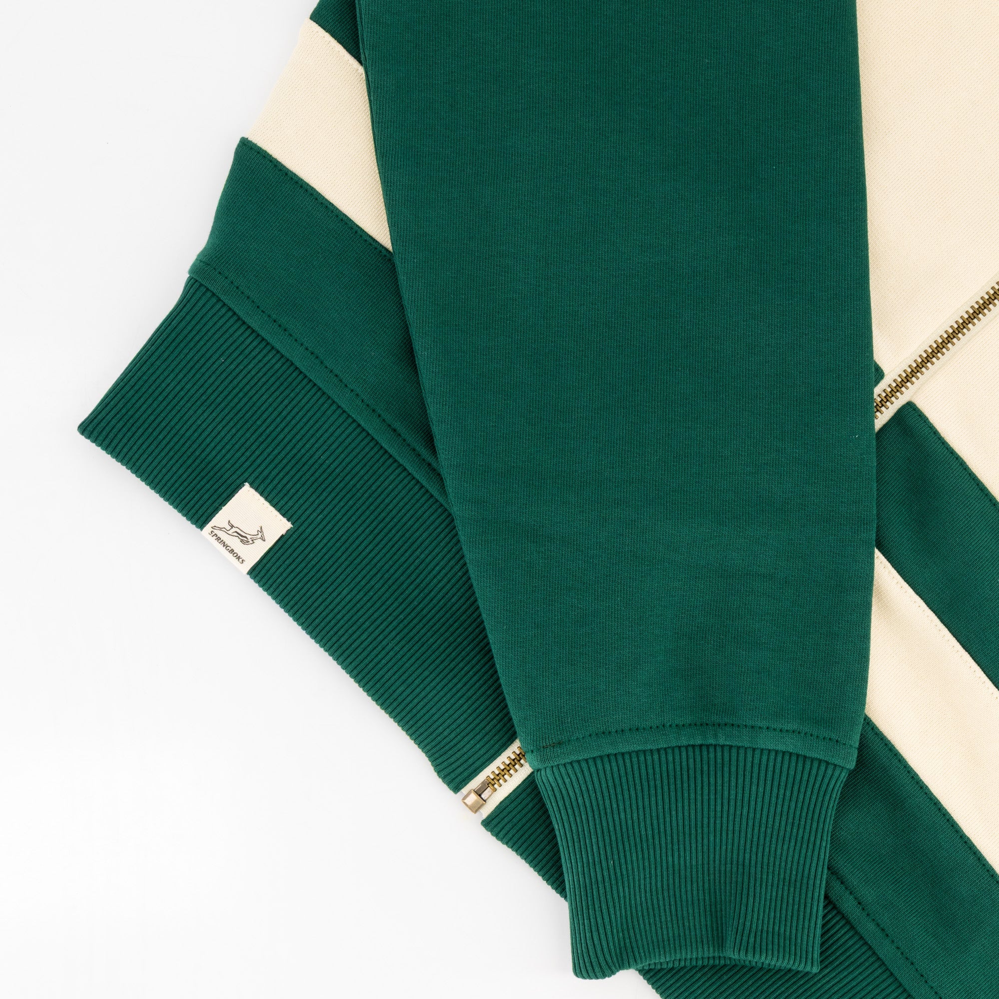 Springboks CB Zip Through Sweat - OS Green - Old School