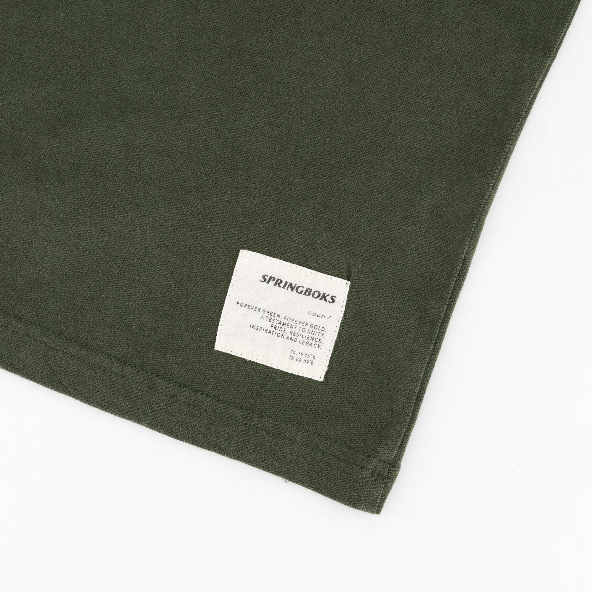 Springboks Graffiti Regular Crew Tee - Military Olive - Old School