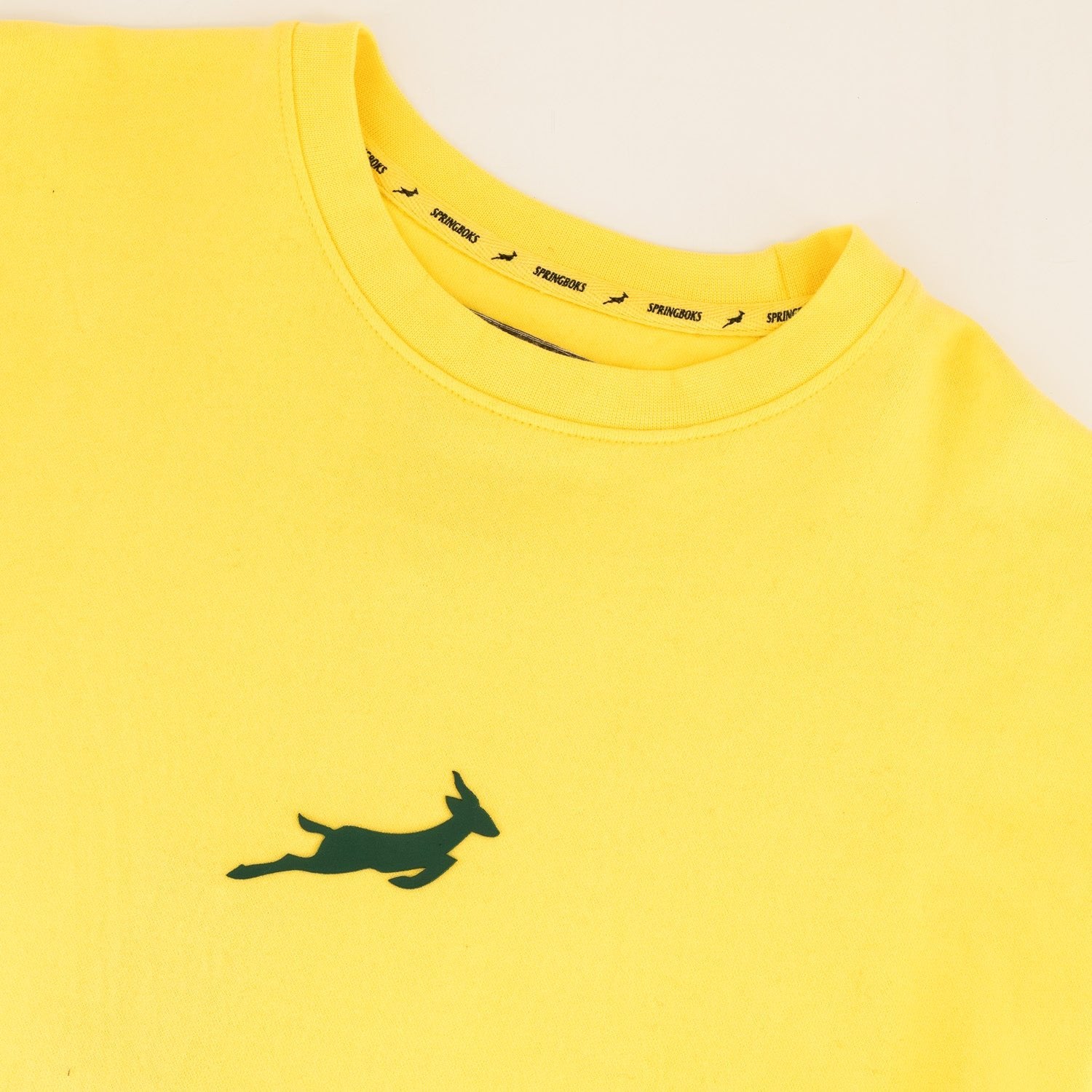 Springboks HS Middle Logo Crew Sweat - Sunshine - Old School
