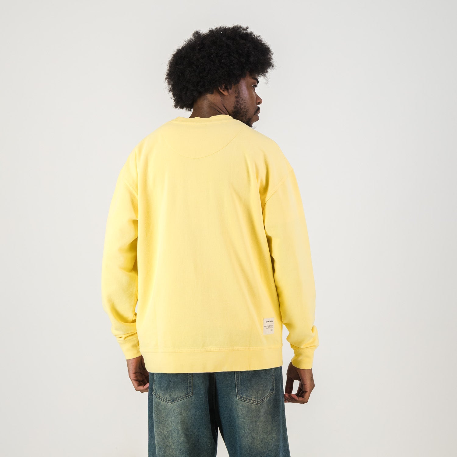 Springboks HS Middle Logo Crew Sweat - Sunshine - Old School
