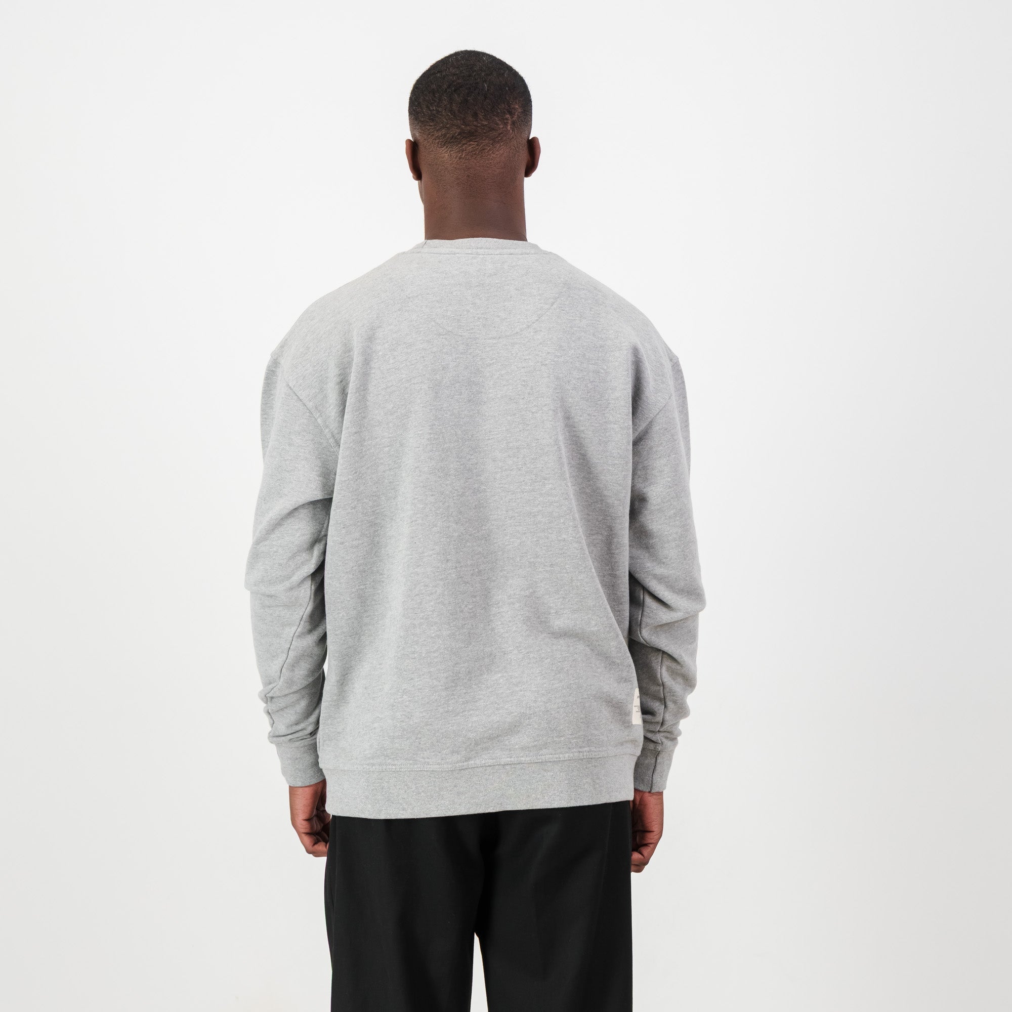 Springboks HS Small logo Crew Sweat - LT Grey Melange - Old School