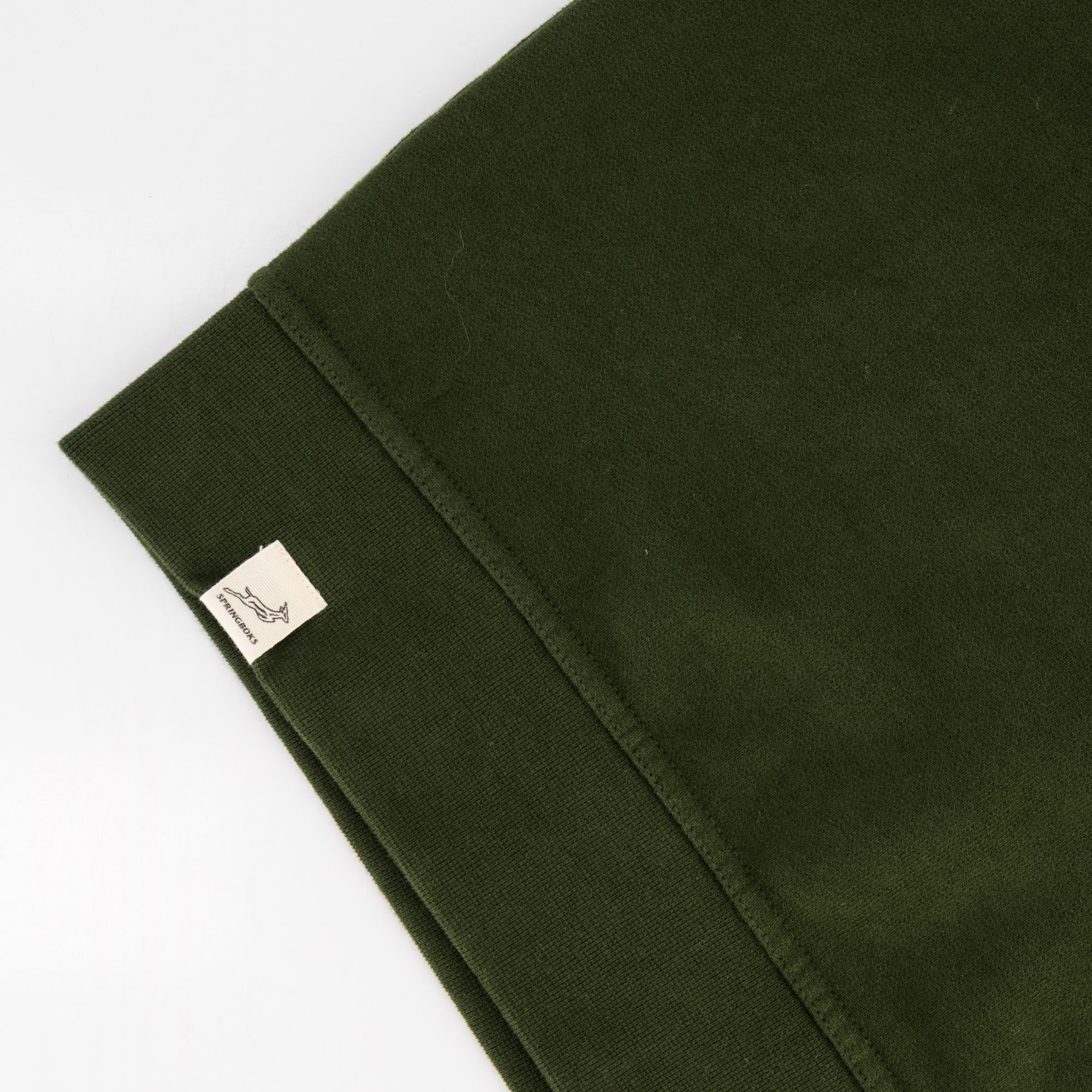 Springboks HS Small logo Crew Sweat - Military Olive - Old School