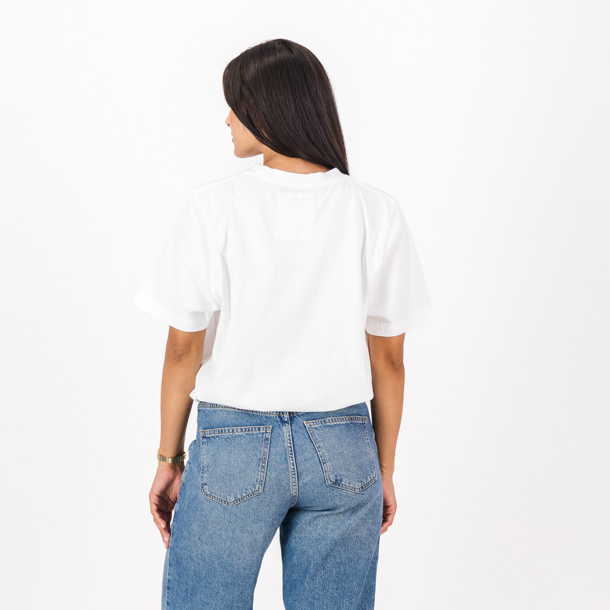 Springboks HS Sml Logo L Crew Tee - White - Old School