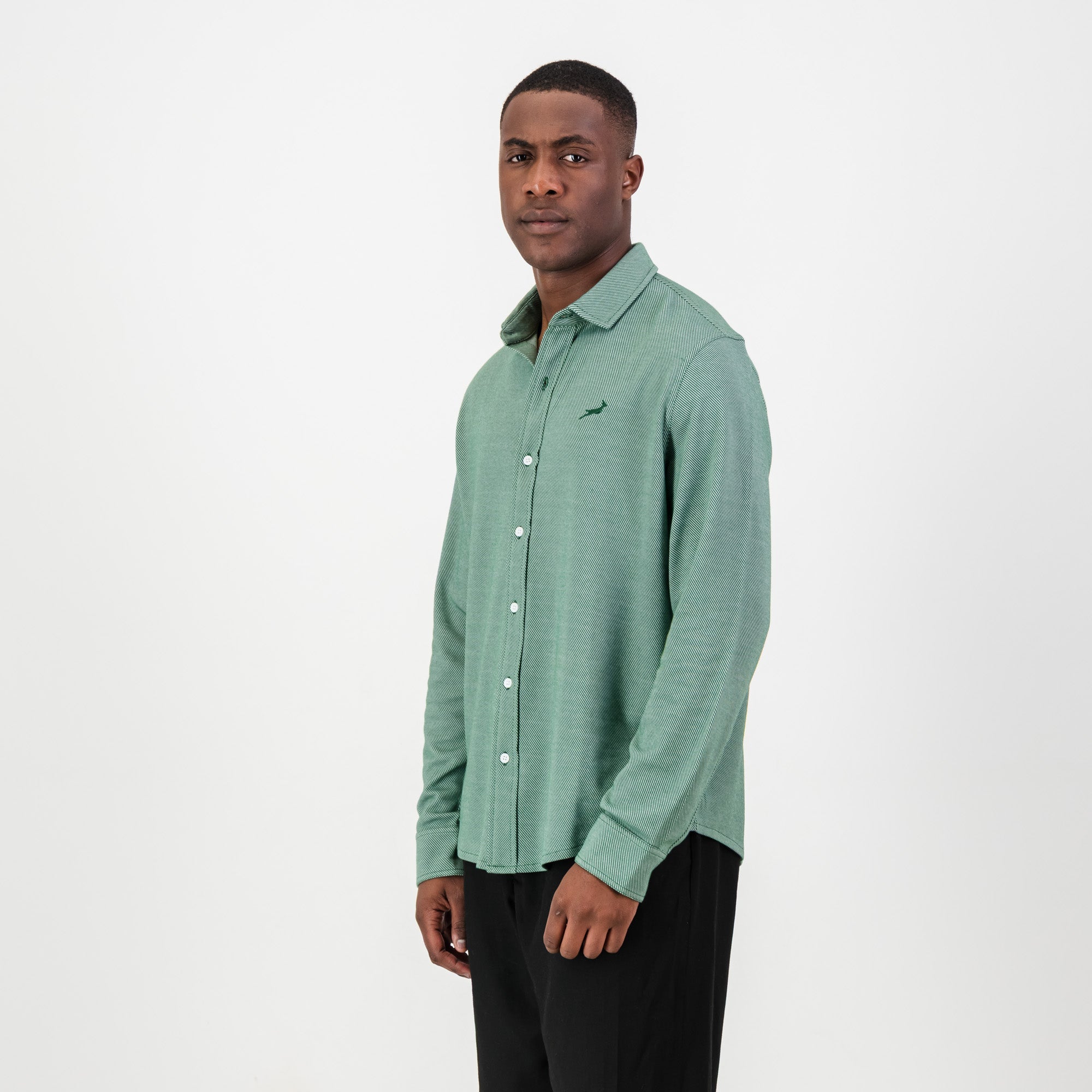 Springboks Jaquard LS Shirt - OS Green - Old School