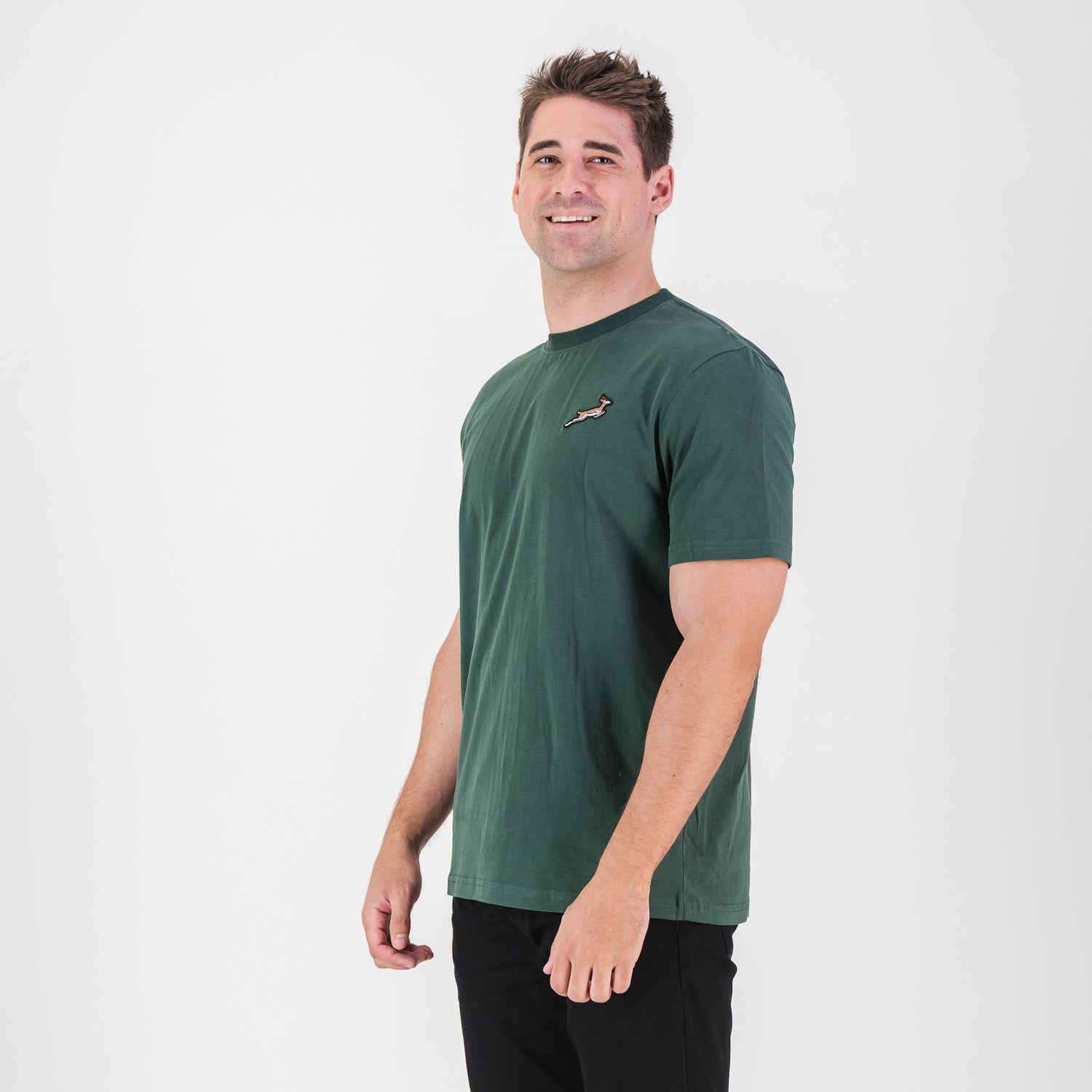 Springboks LC EMB Regular Crew Tee - OS Green - Old School