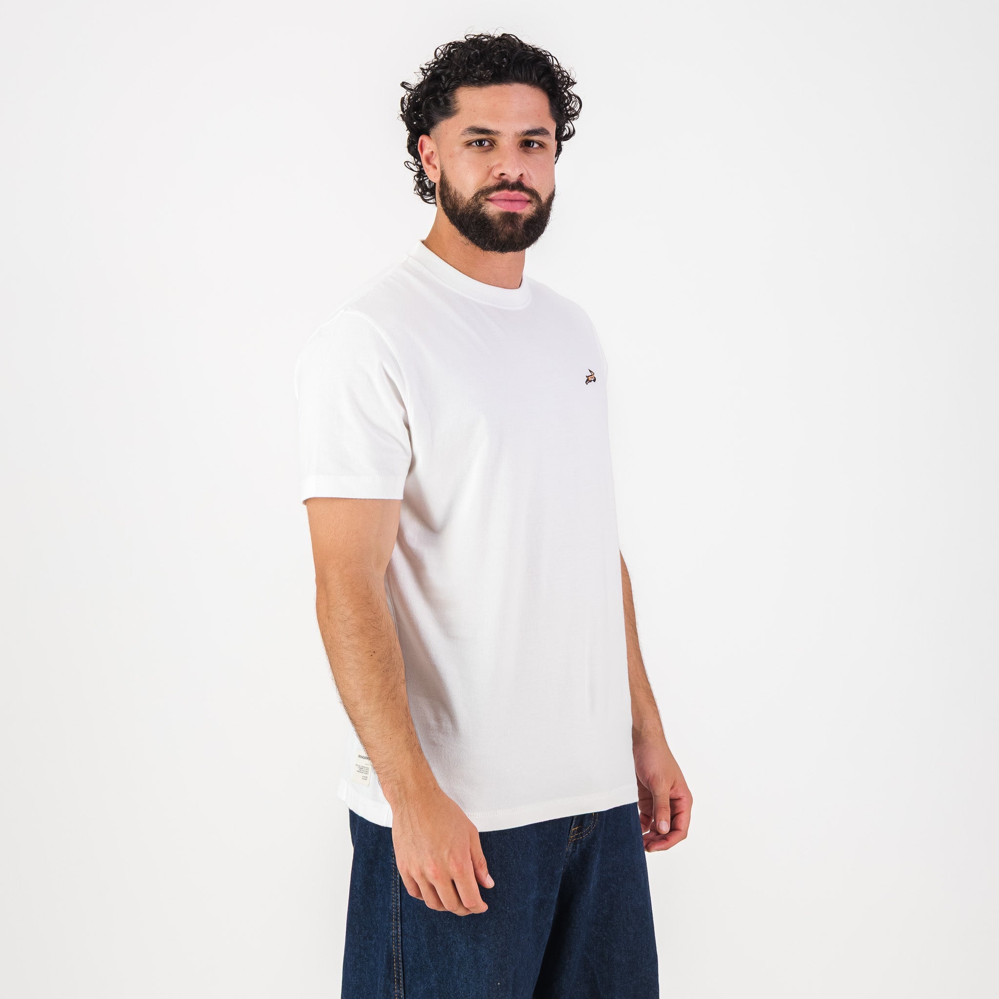 Springboks LC EMB Regular Crew Tee - White - Old School