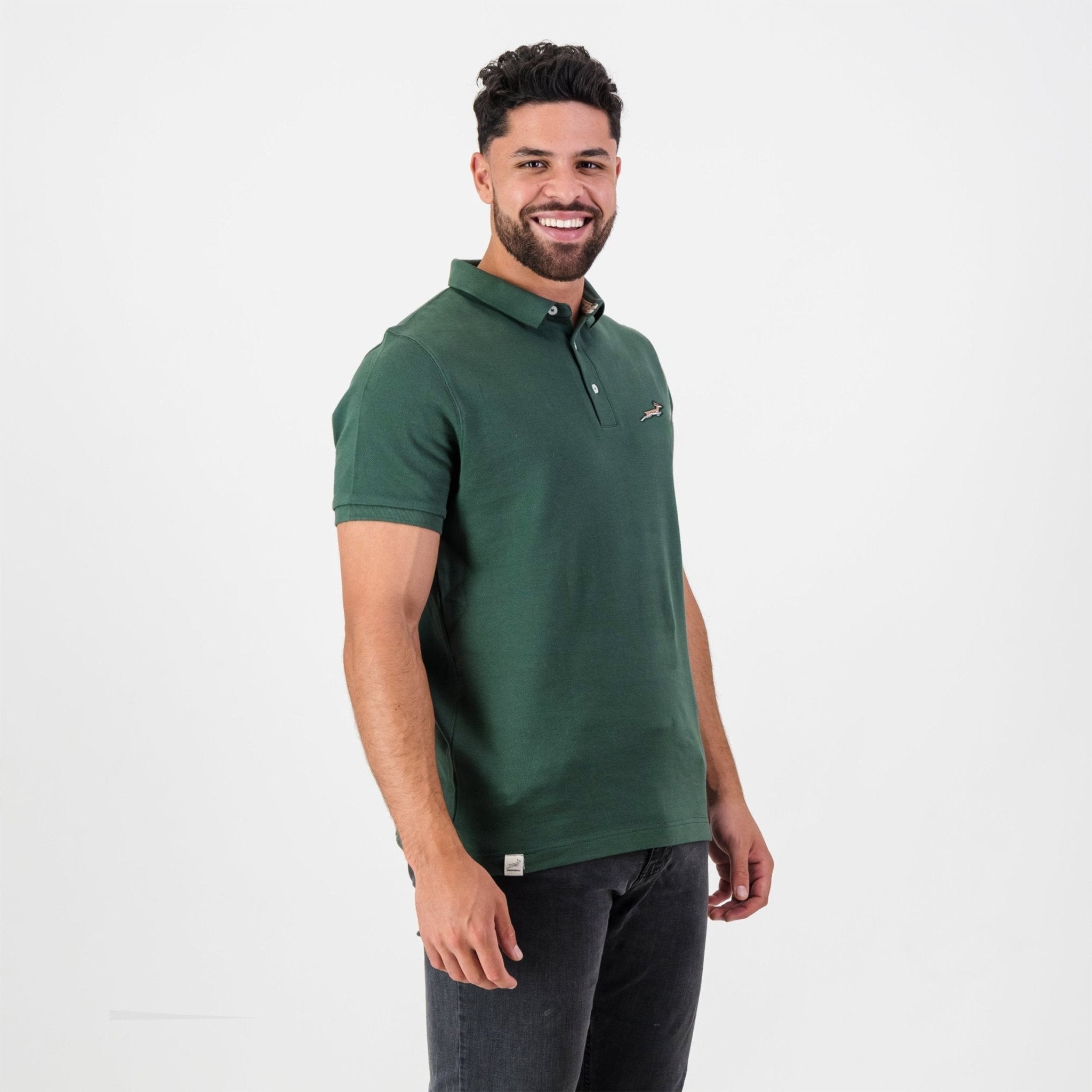Springboks LC SML Badge SS Polo - OS Green - Old School