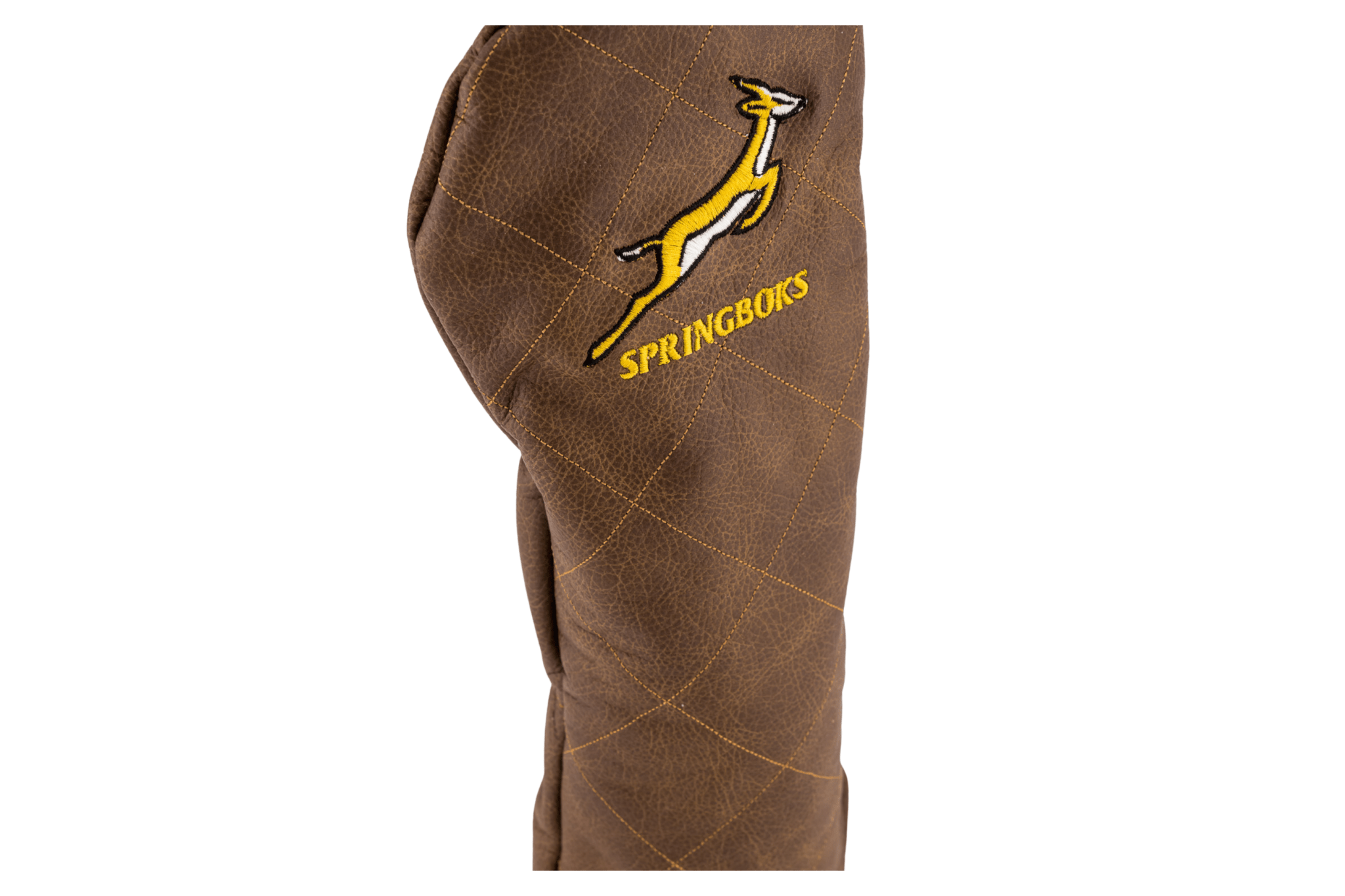 Springboks Leather Golf Cover - Dark Brown - Old School