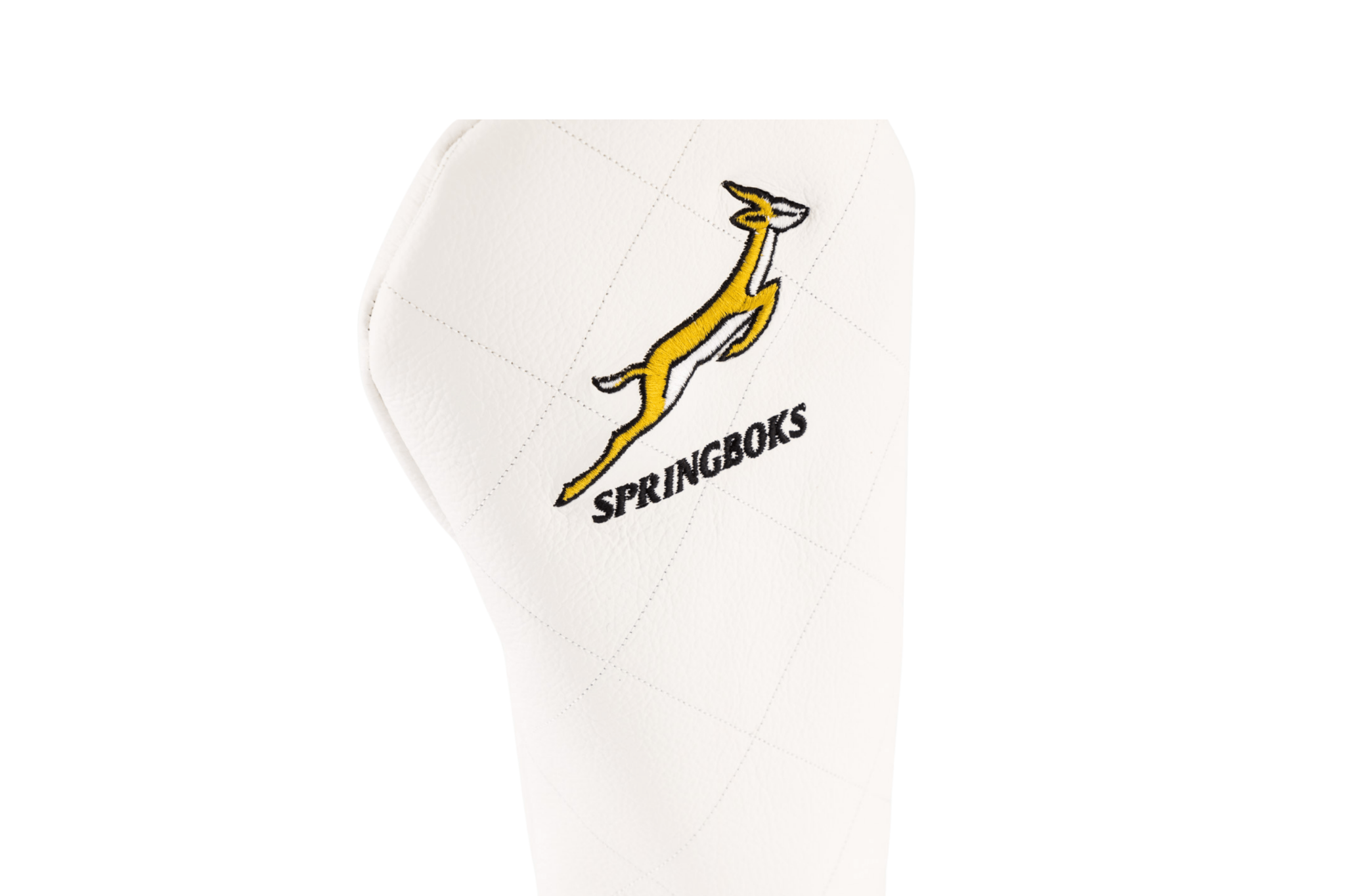 Springboks Leather Golf Cover - White - Old School
