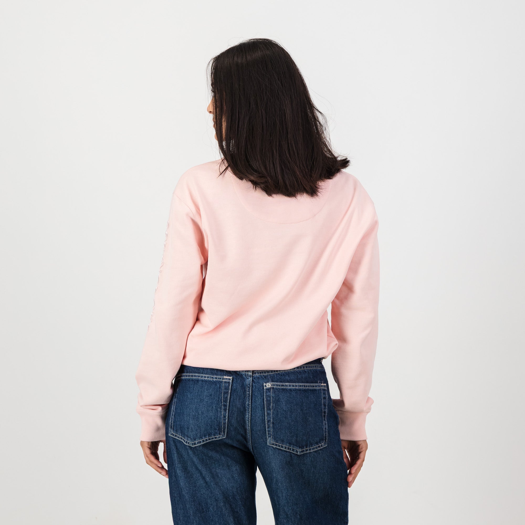 Springboks Metal Rivet Crew Sweat - Rose Quartz - Old School