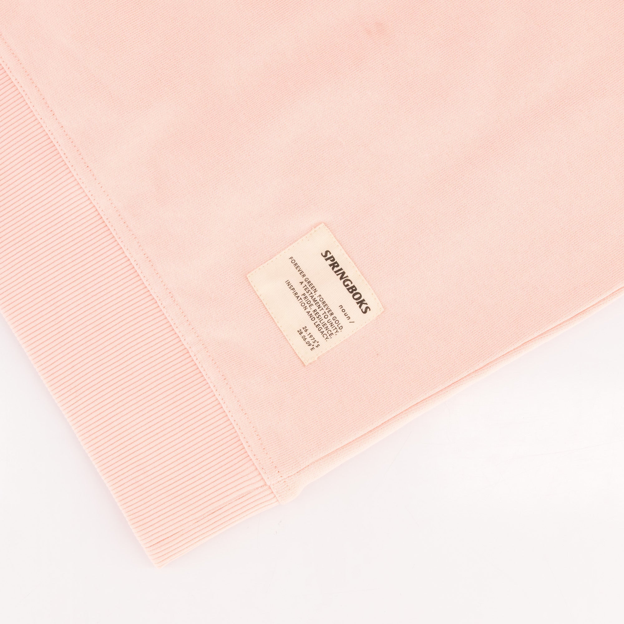 Springboks Metal Rivet Crew Sweat - Rose Quartz - Old School