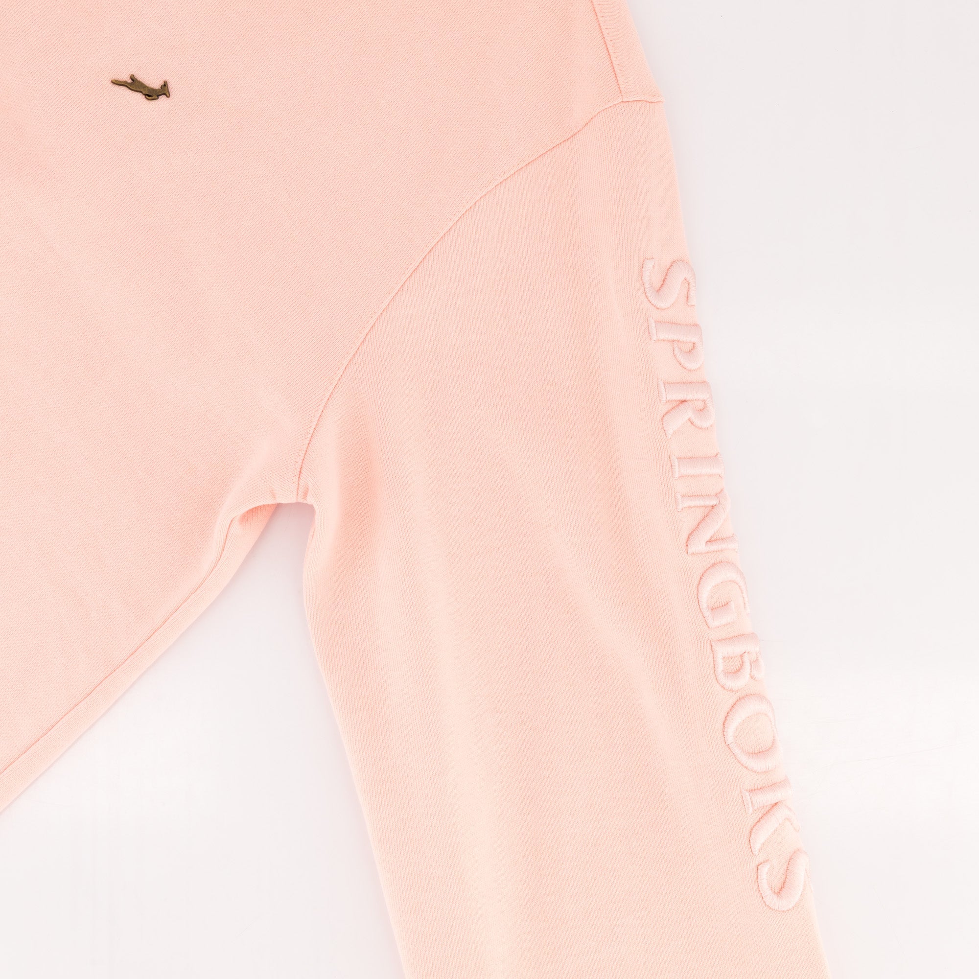 Springboks Metal Rivet Crew Sweat - Rose Quartz - Old School